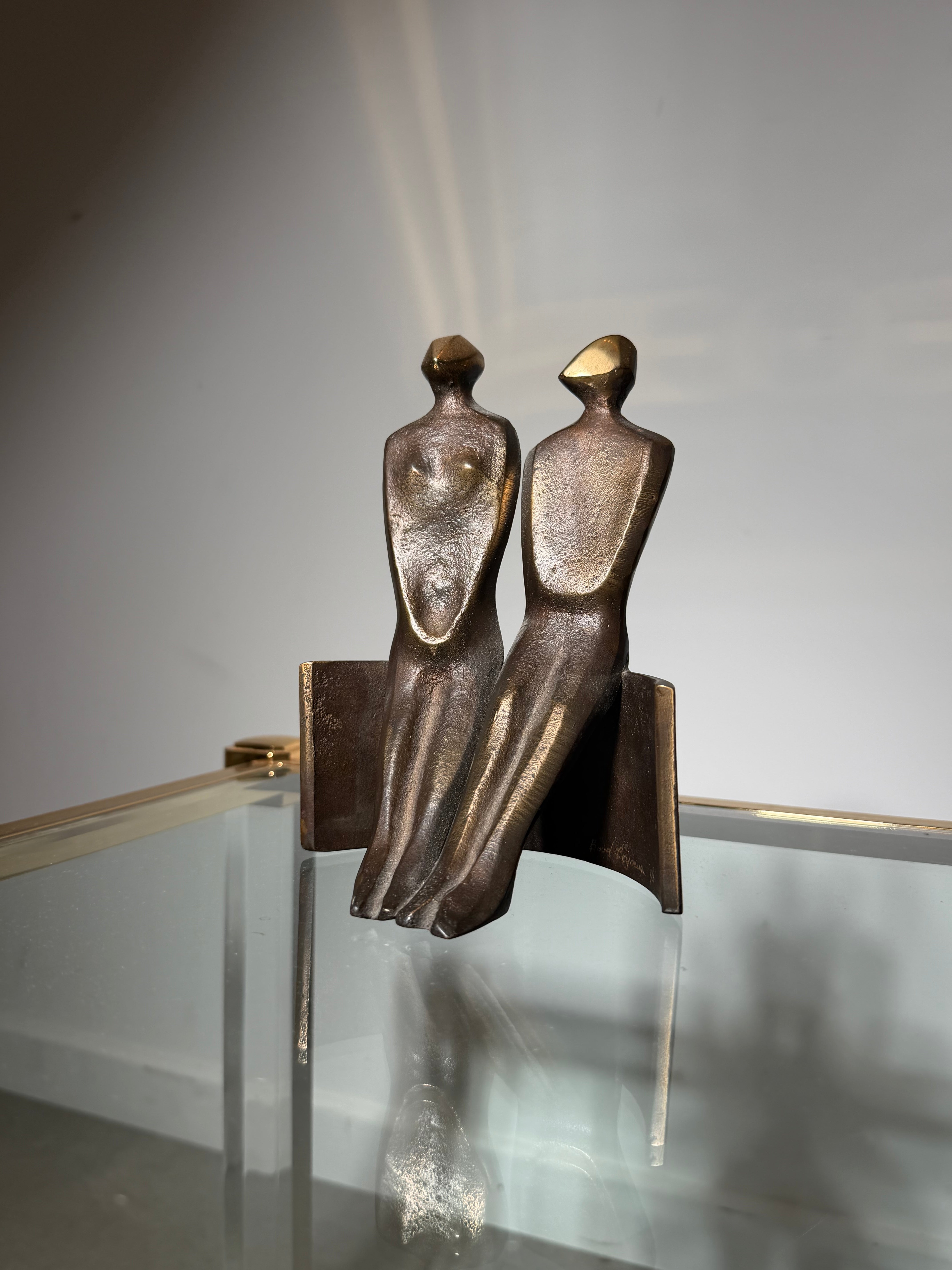 Boud Ceysens – Abstract Bronze Sculpture “Couple” (Edition 2/2)