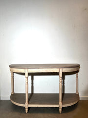 Vintage Half Moon Console Table