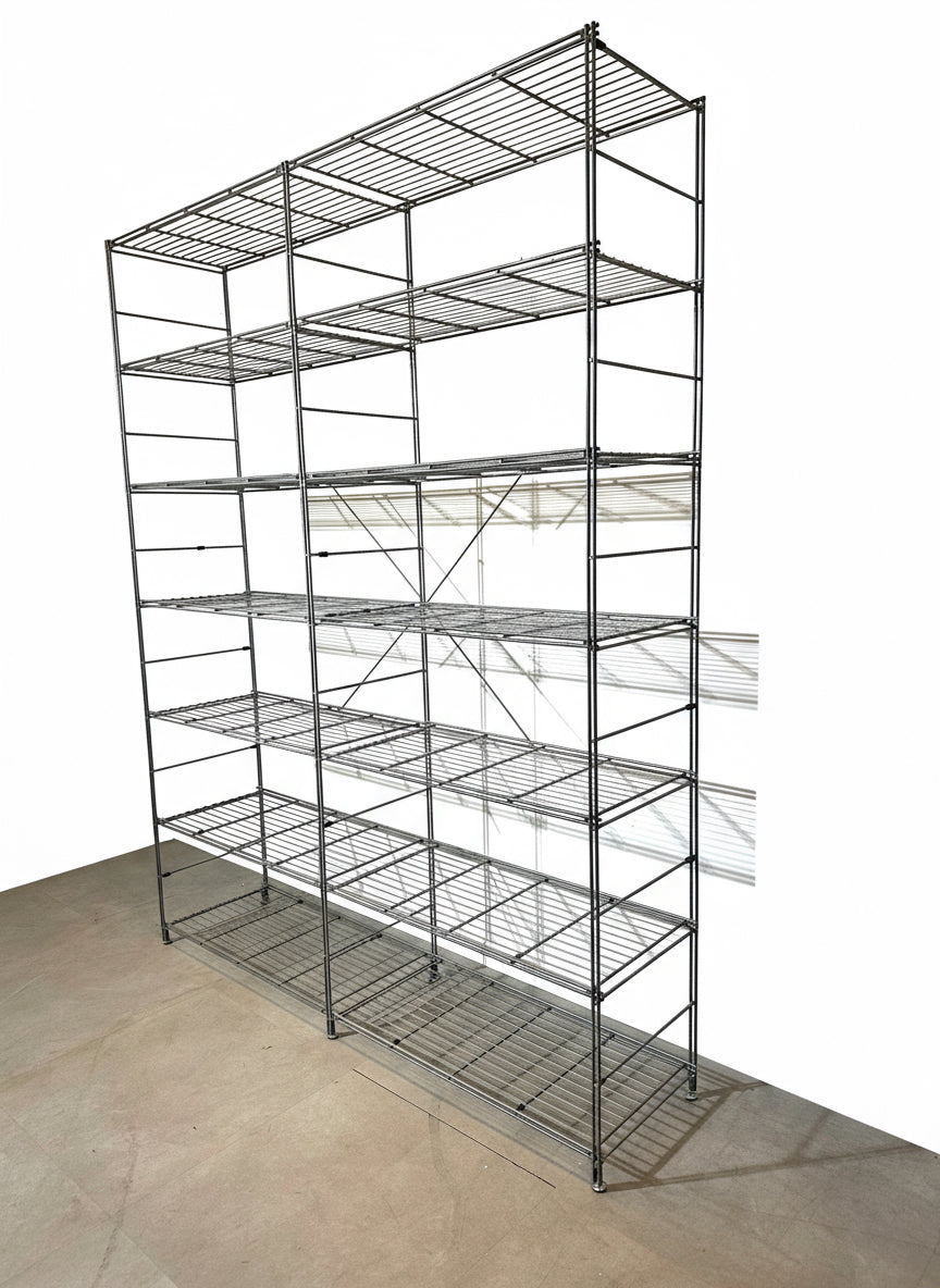 Industriële metalen draadplankunit