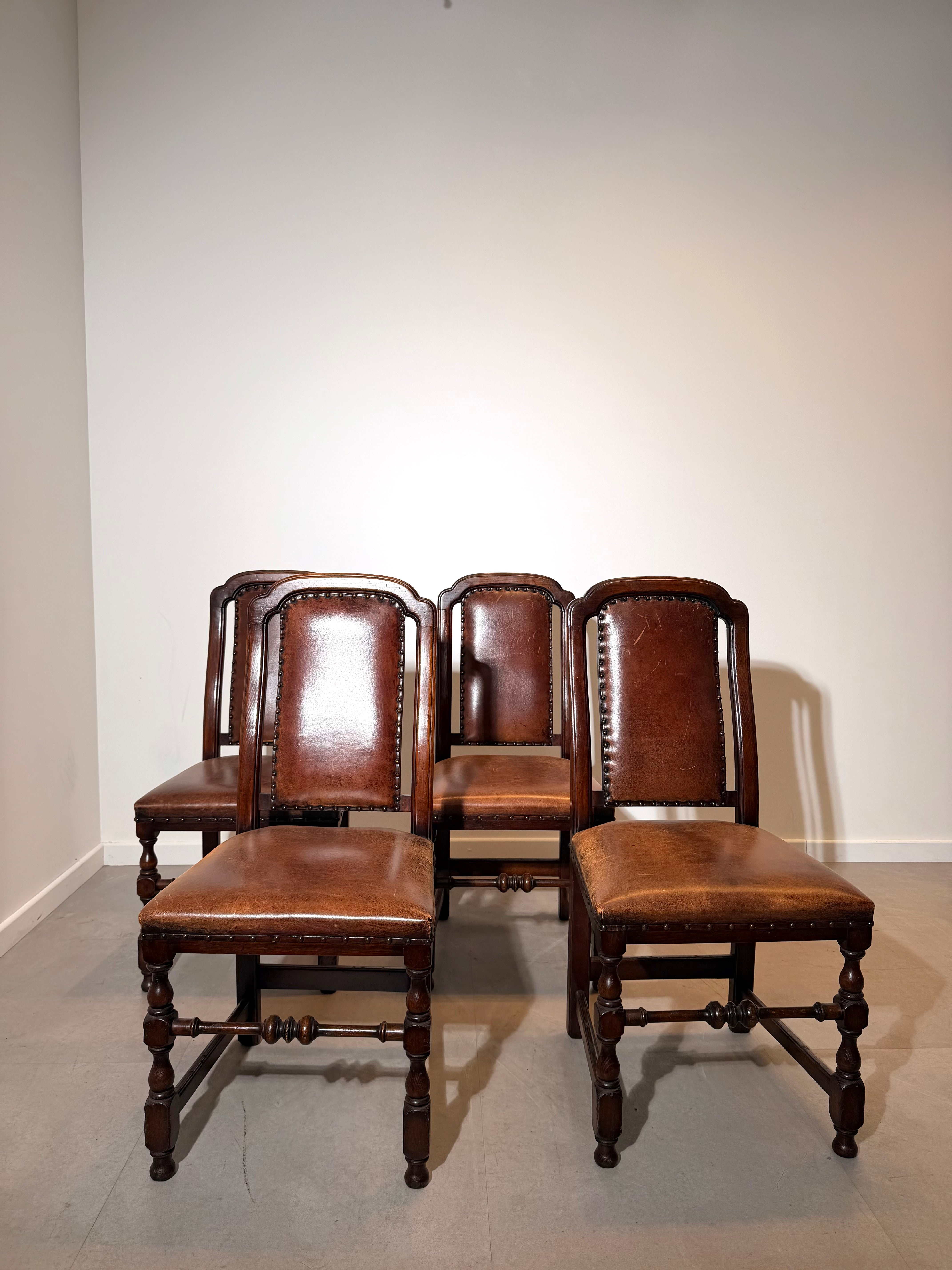 Set of 4 Old New England Dining Chairs
