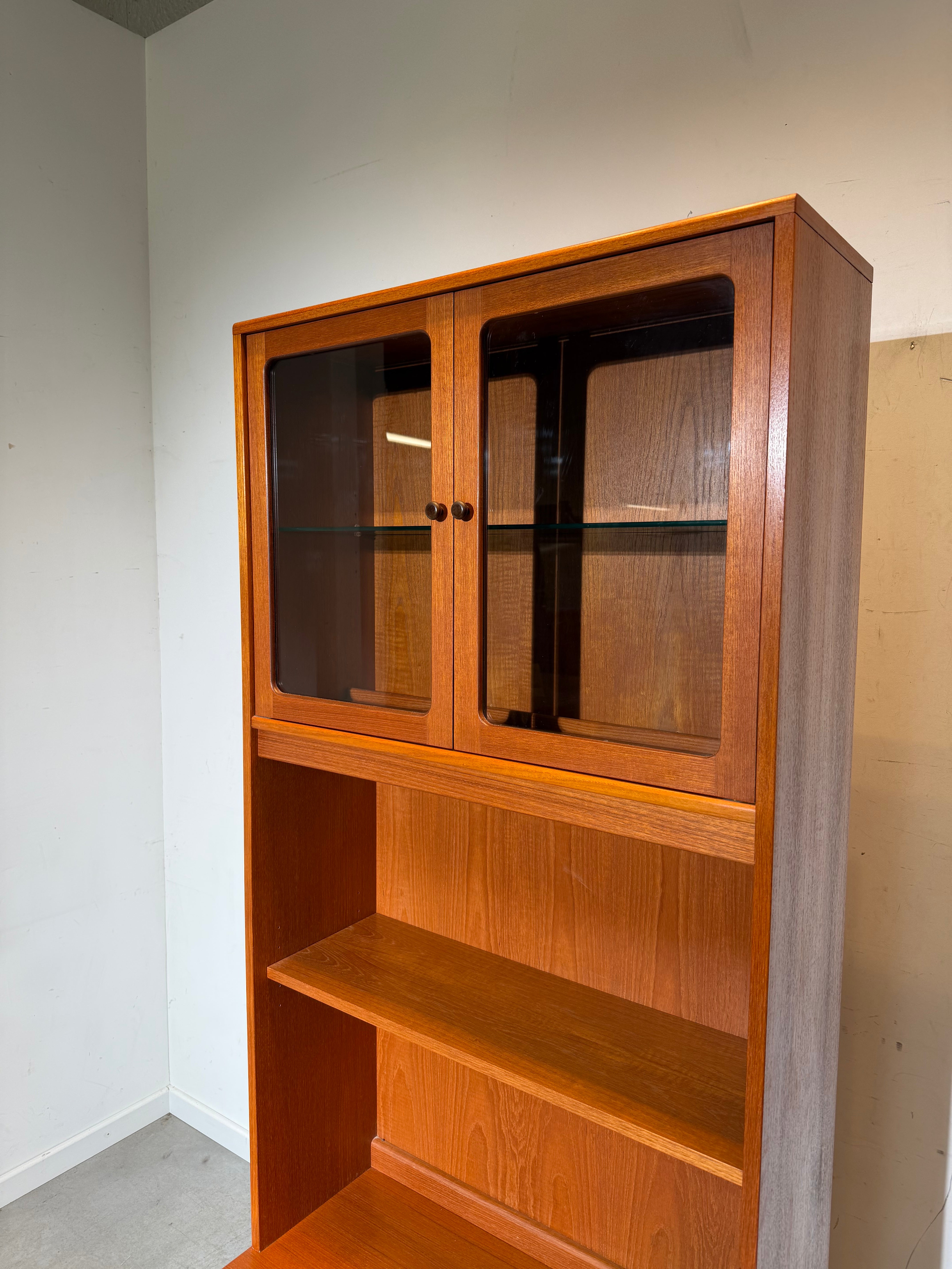 Mid-Century Teak Bookcase Cabinet
