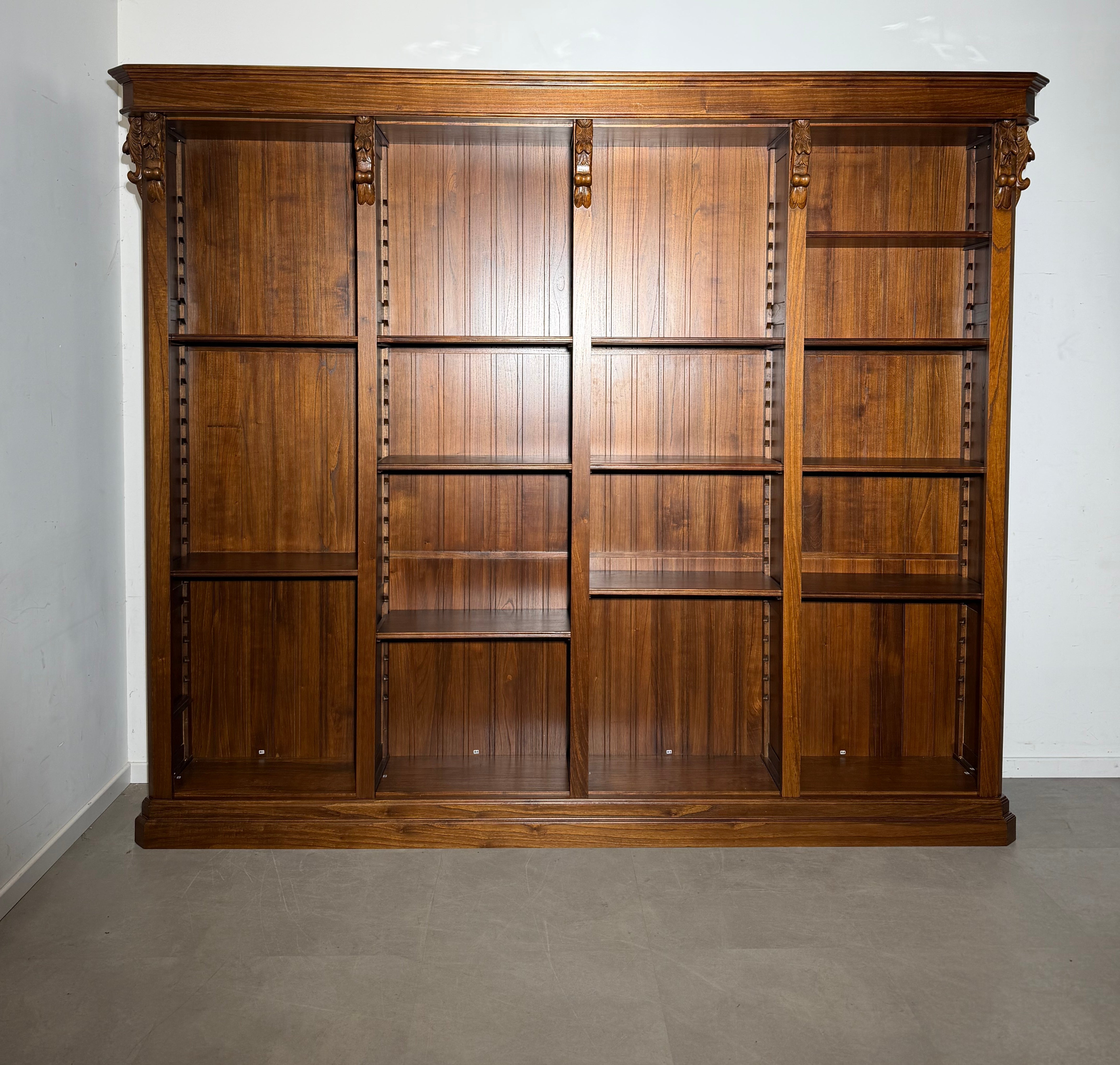 Large Bookcase Cabinet in Solid Elm Wood