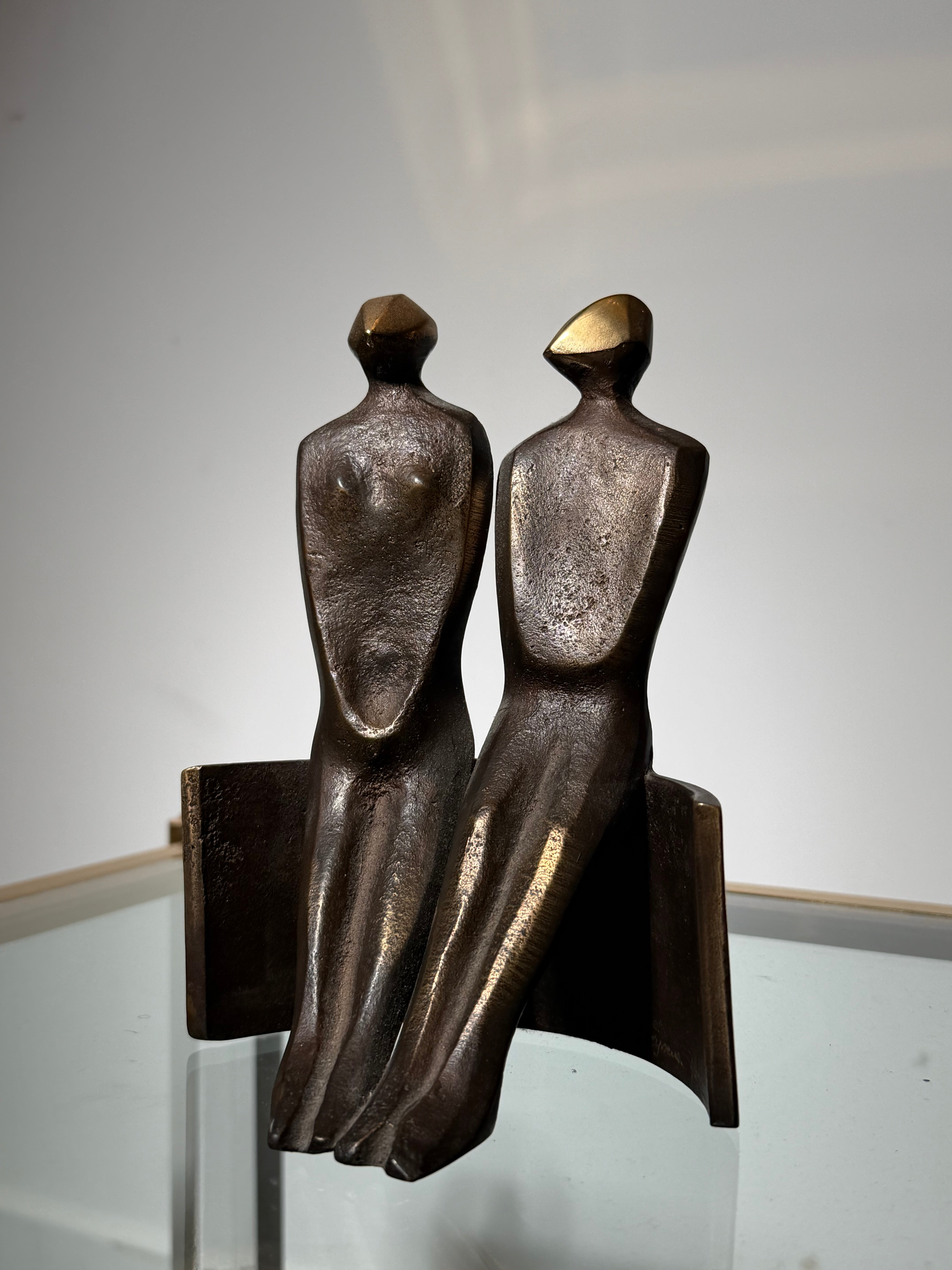 Boud Ceysens – Abstract Bronze Sculpture “Couple” (Edition 2/2)