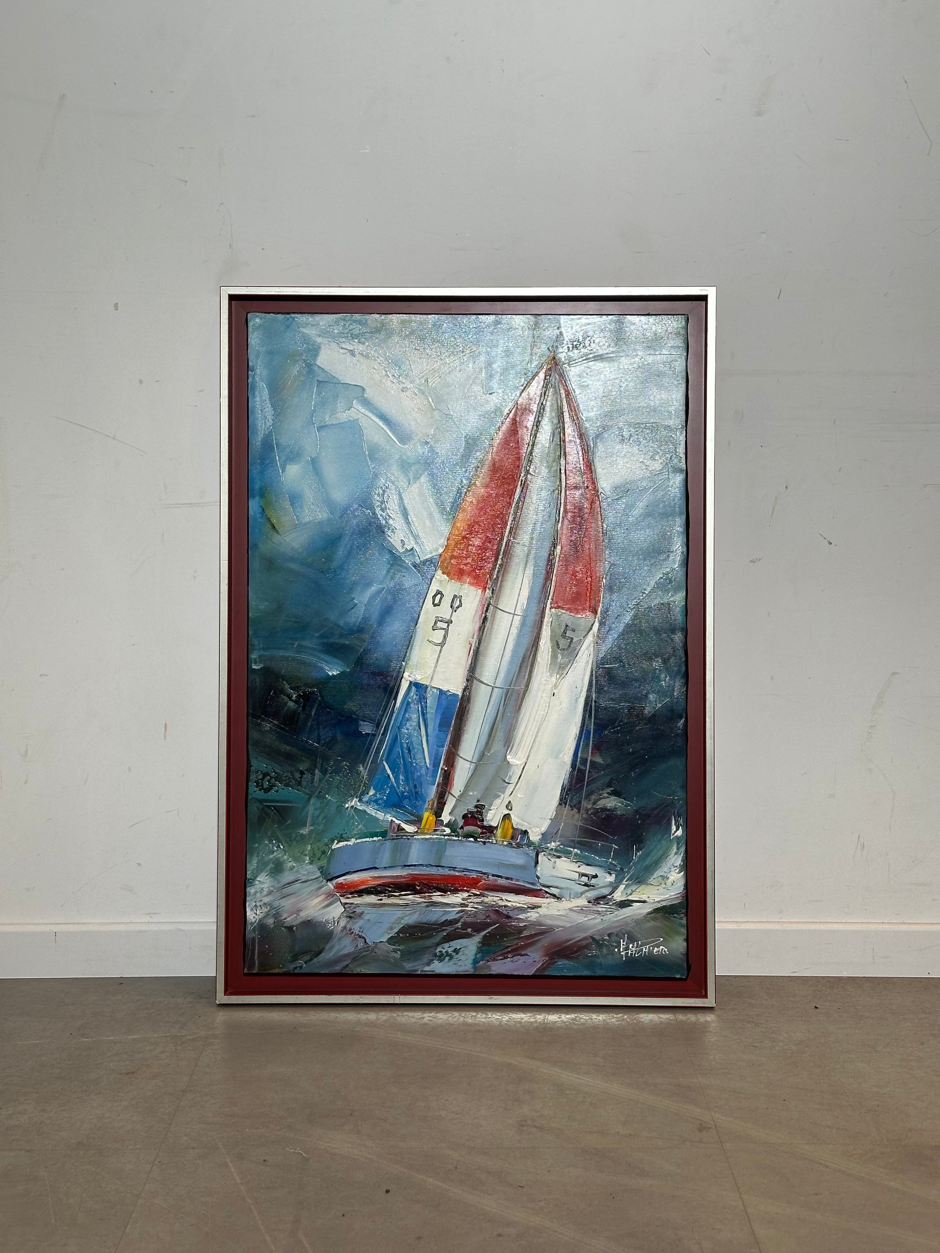 Antonio Palmieri – “Sailing in Motion”
 Origineel olieverfschilderij op canvas