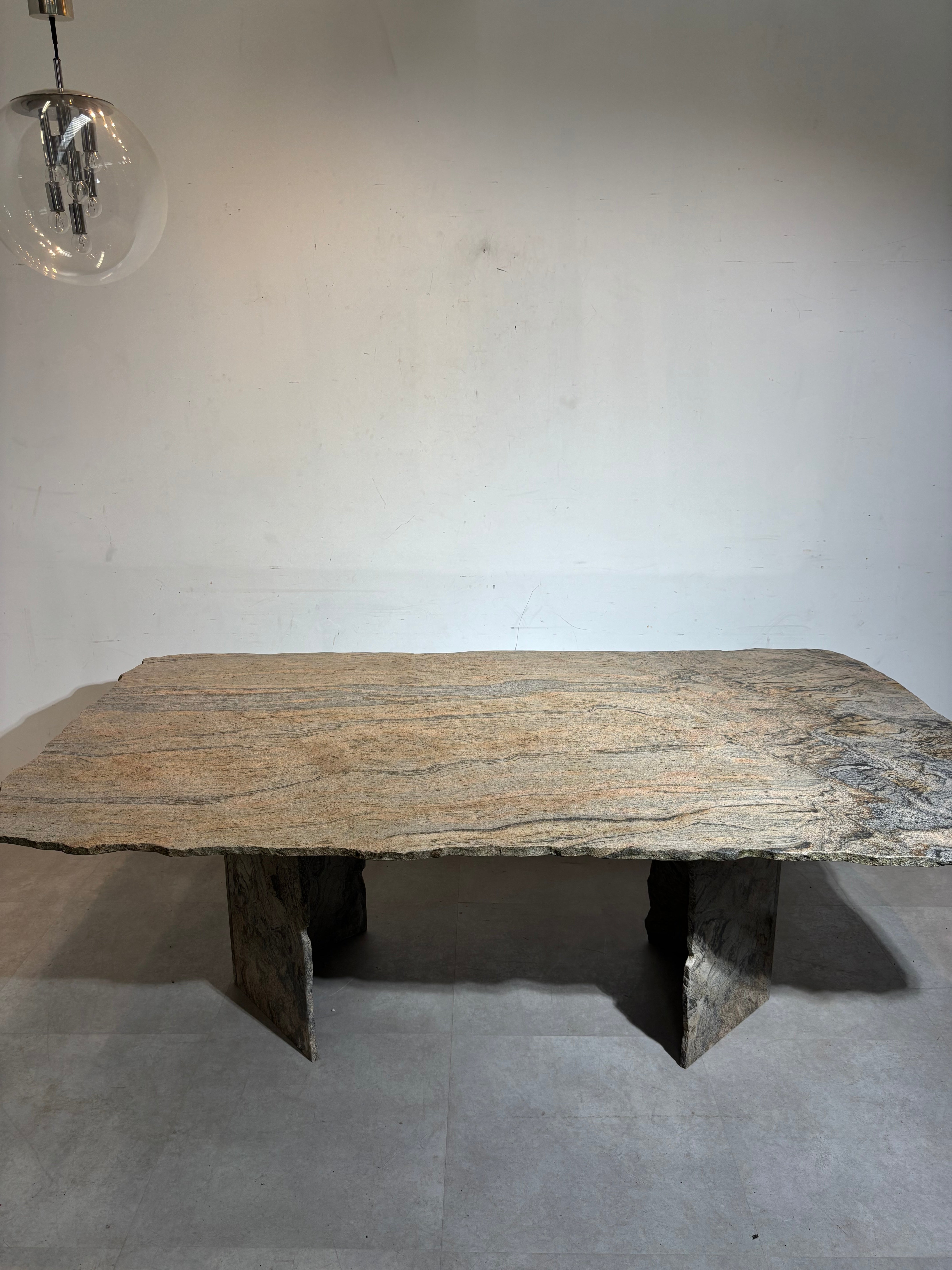 Vintage Quartzite Marble Dining Table
