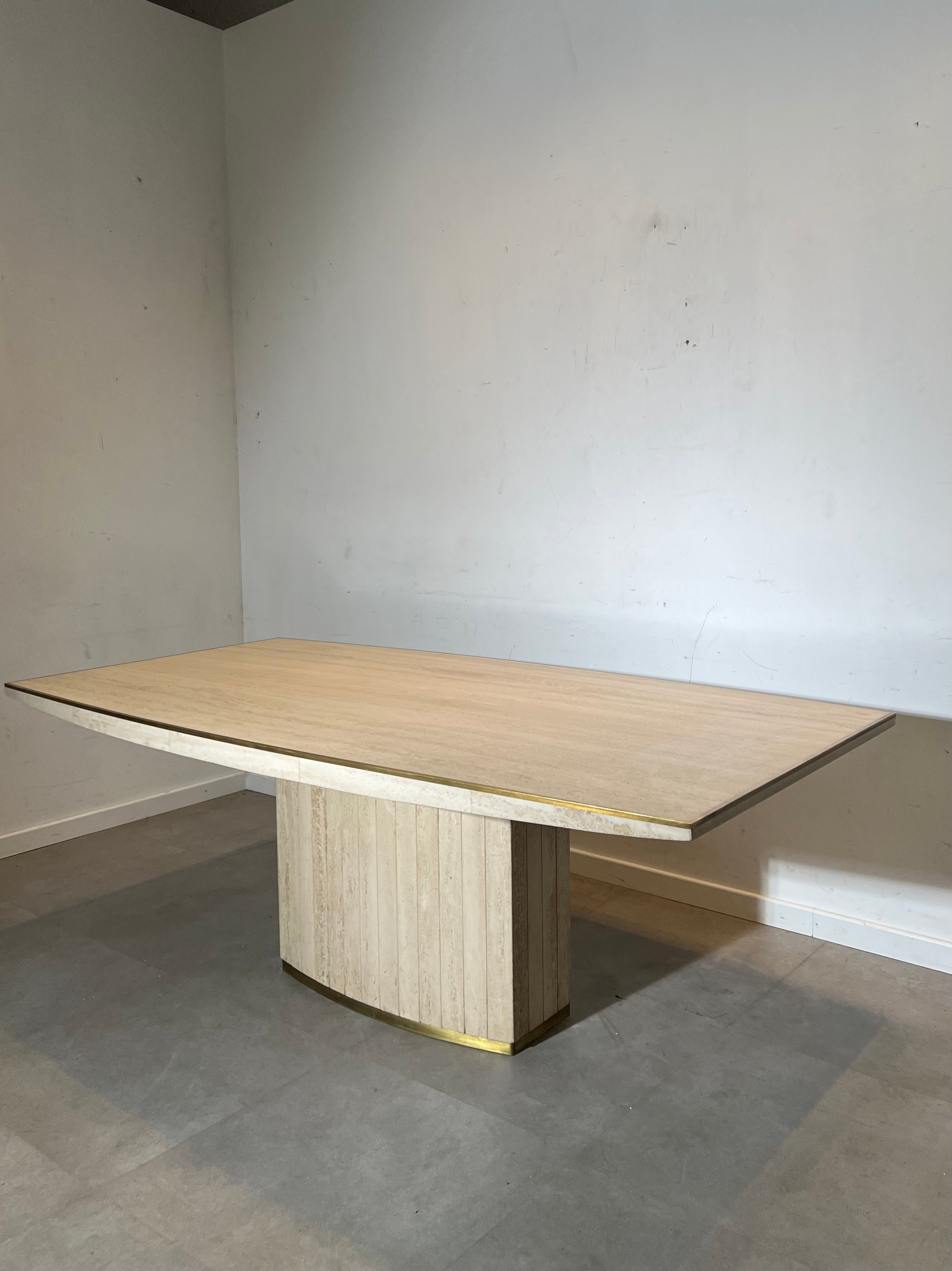 Travertine Table by Willy Rizzo