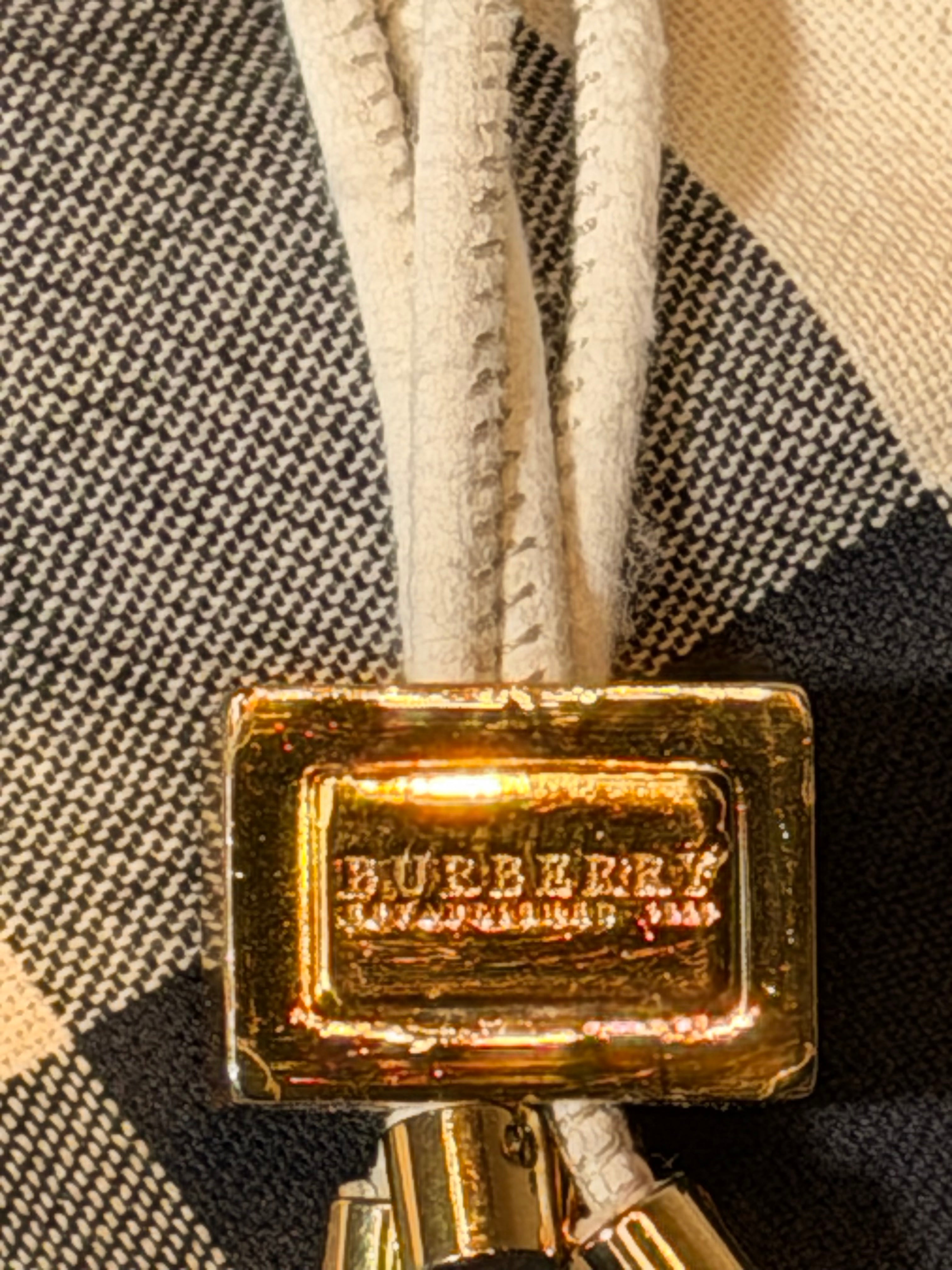 Burberry Nova Check Drawstring Hobo Bag