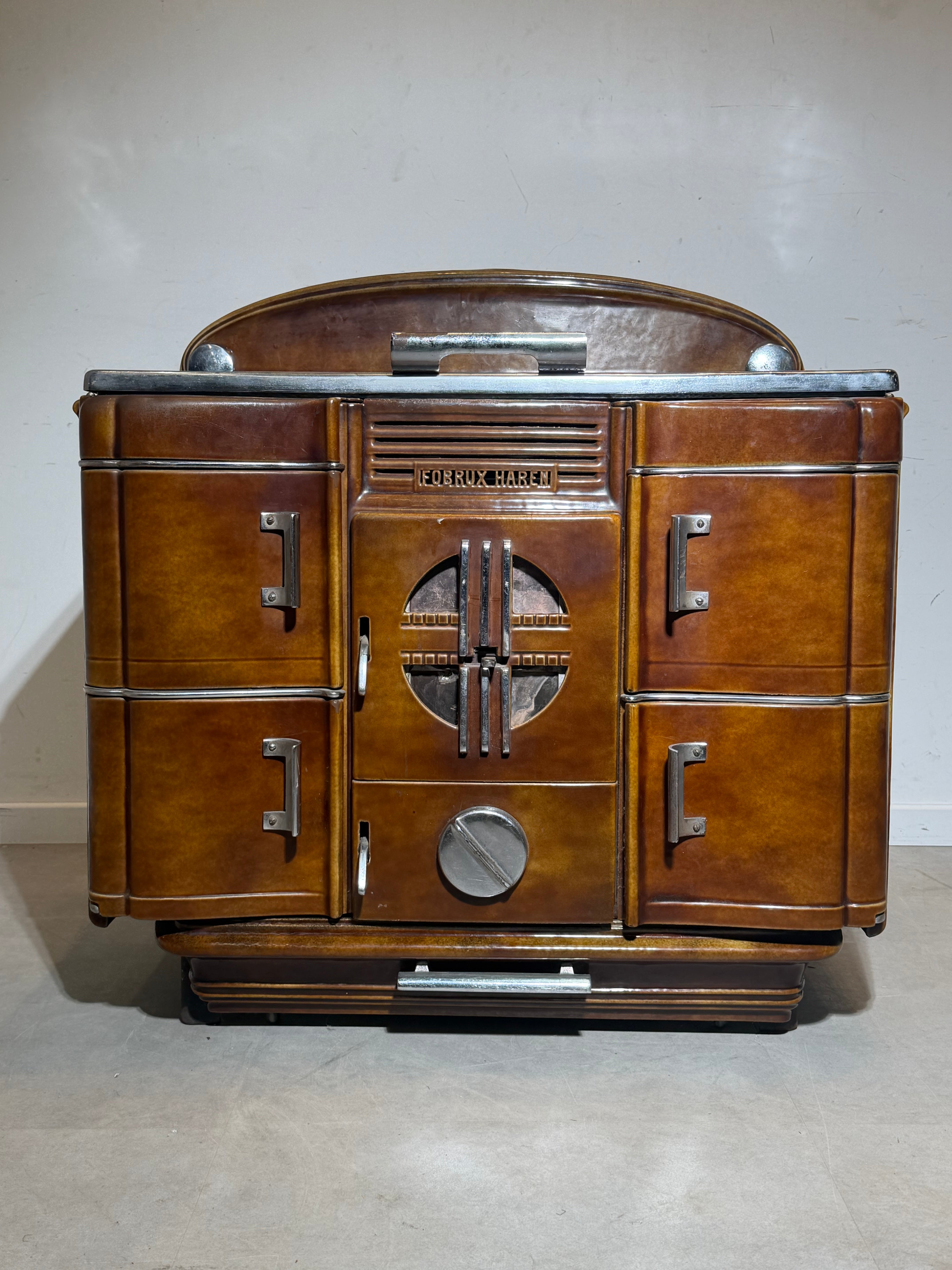 Art Deco “Fobrux Harem” Stove  – Belgium – 1930s