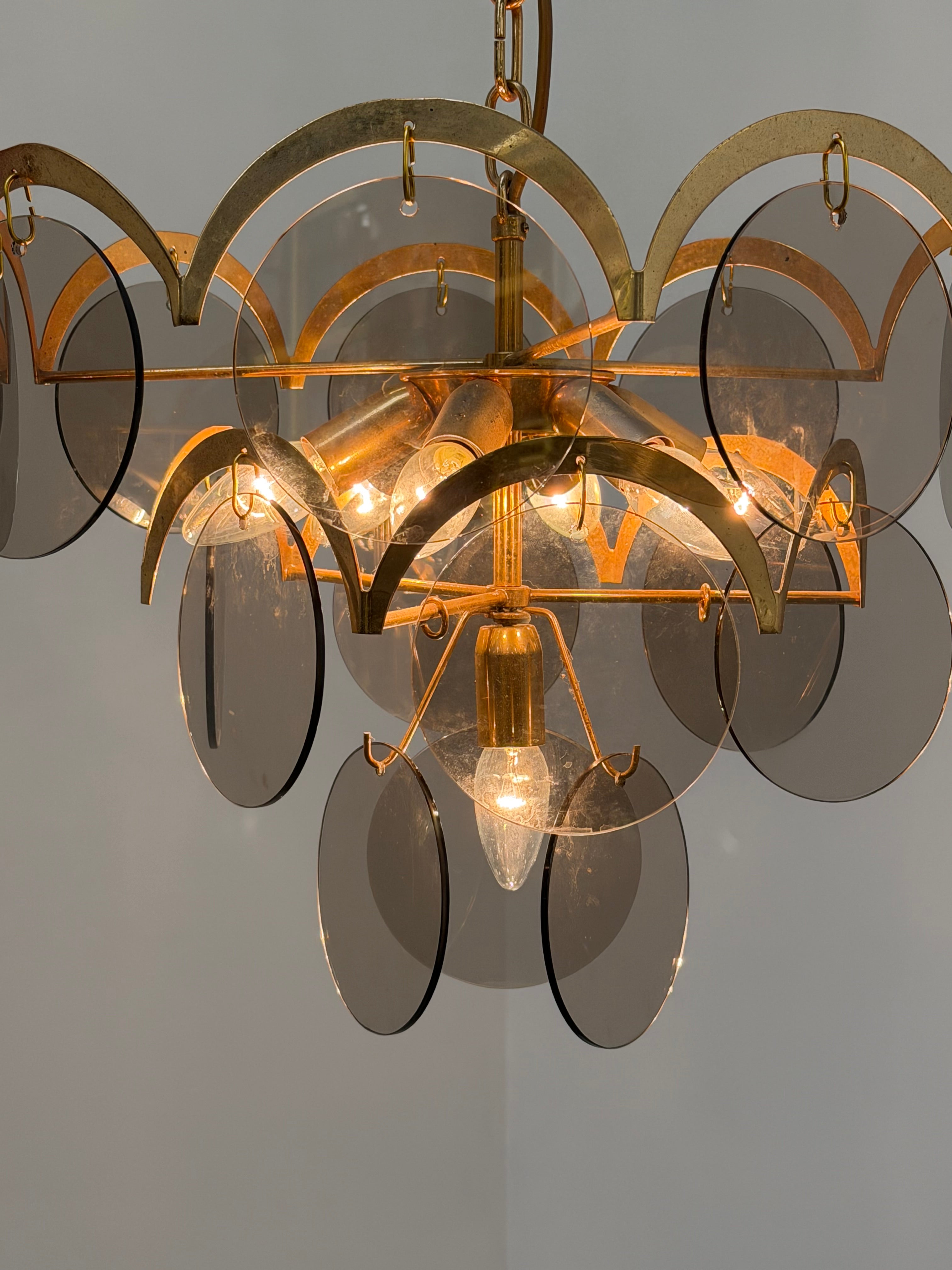 Vintage Gino Vistosi for Murano Chandelier