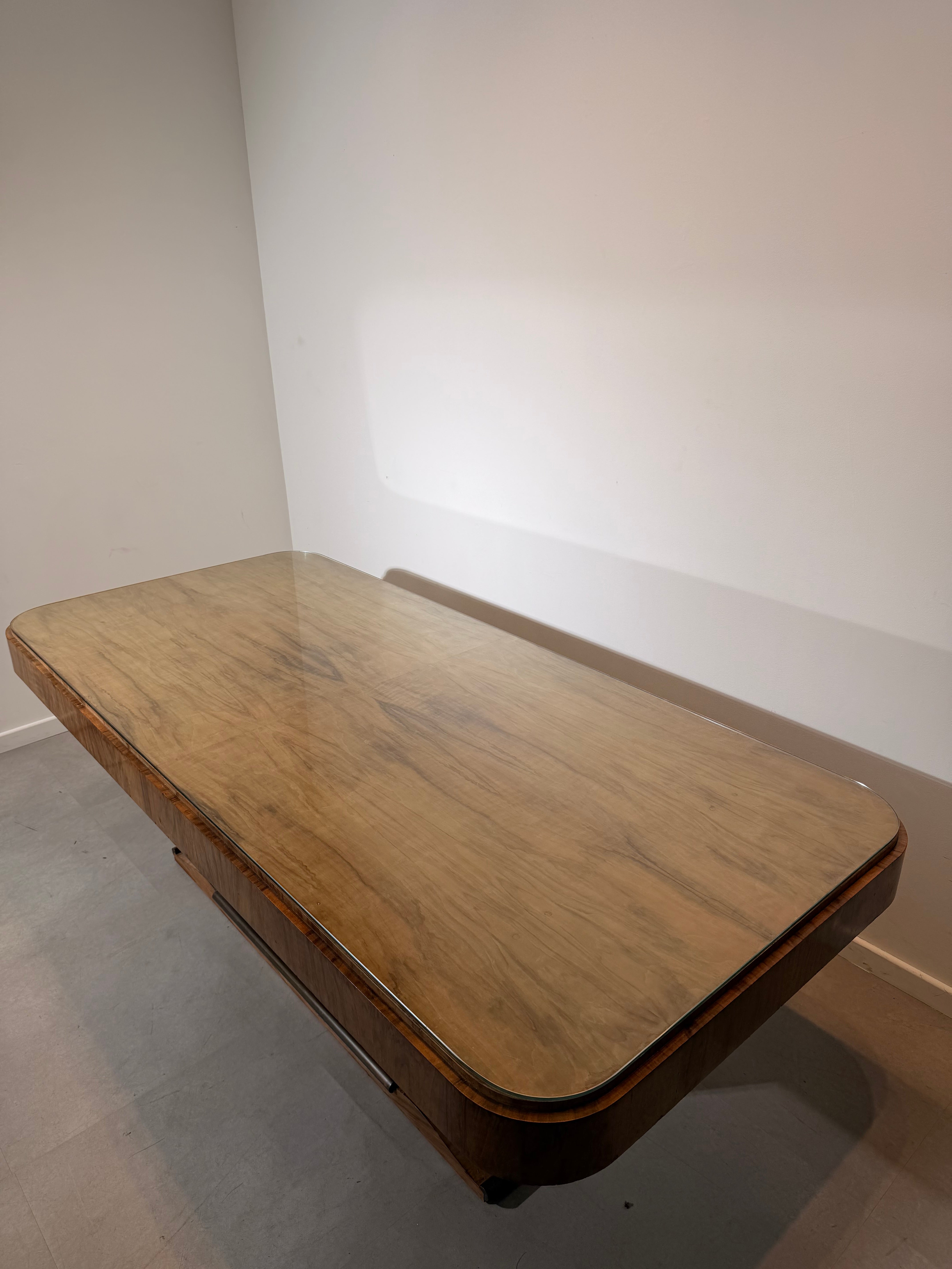 Art Deco Table With Glass Top