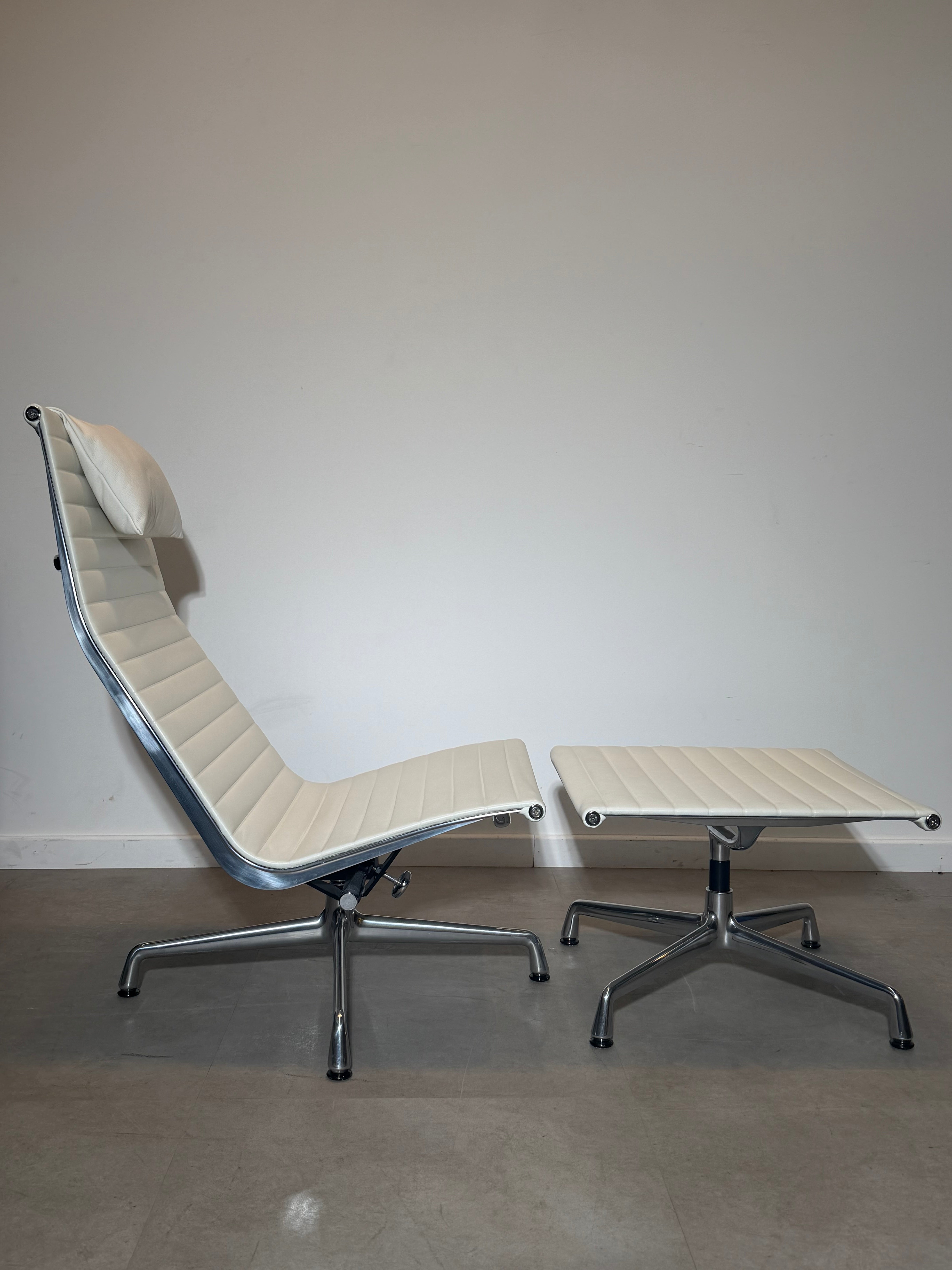 Vitra EA 116 Armless Lounge Chair & EA 125 Ottoman by Charles & Ray Eames