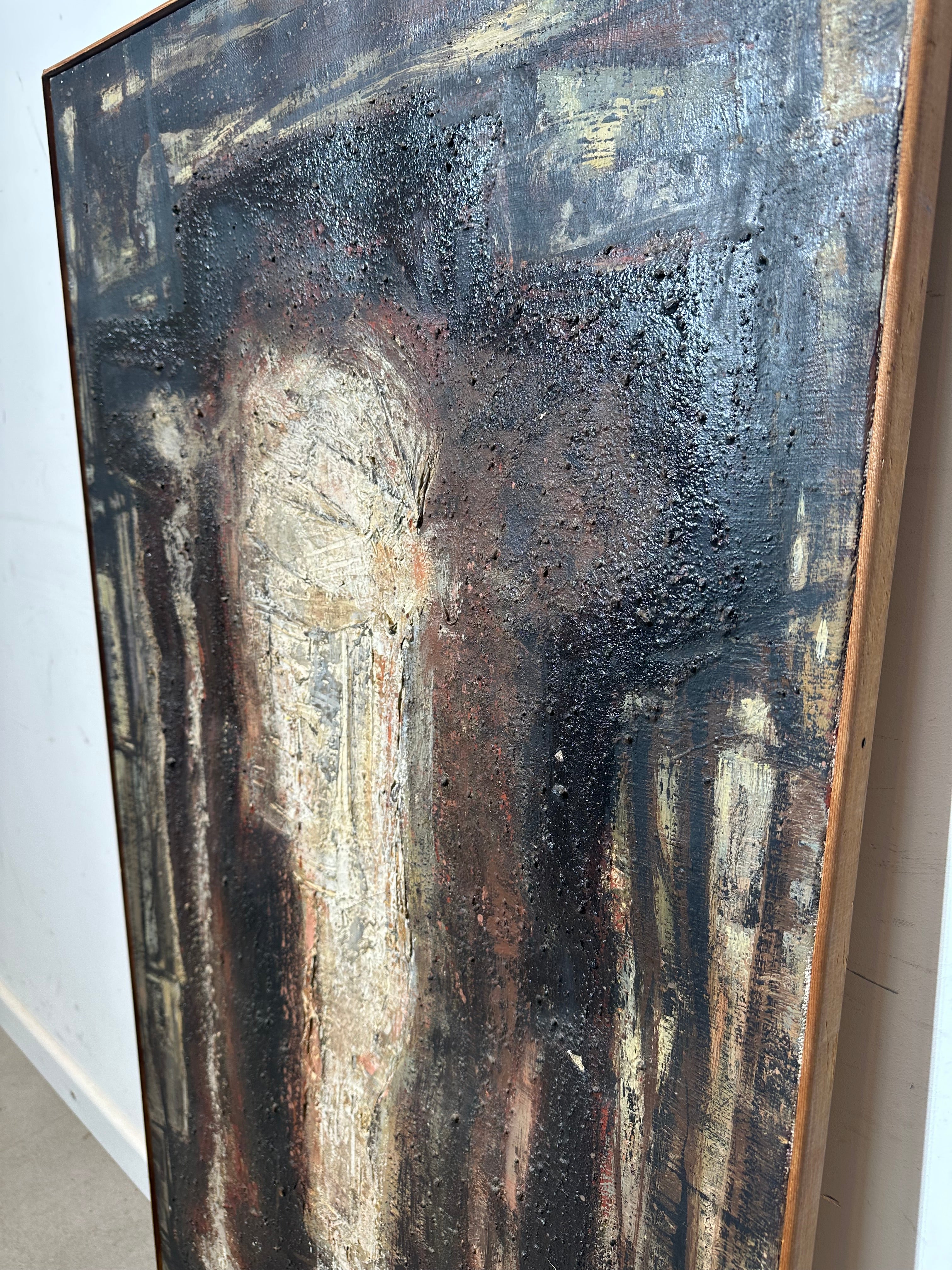 Abstract Textured Painting on Canvas "Door Gevaert"