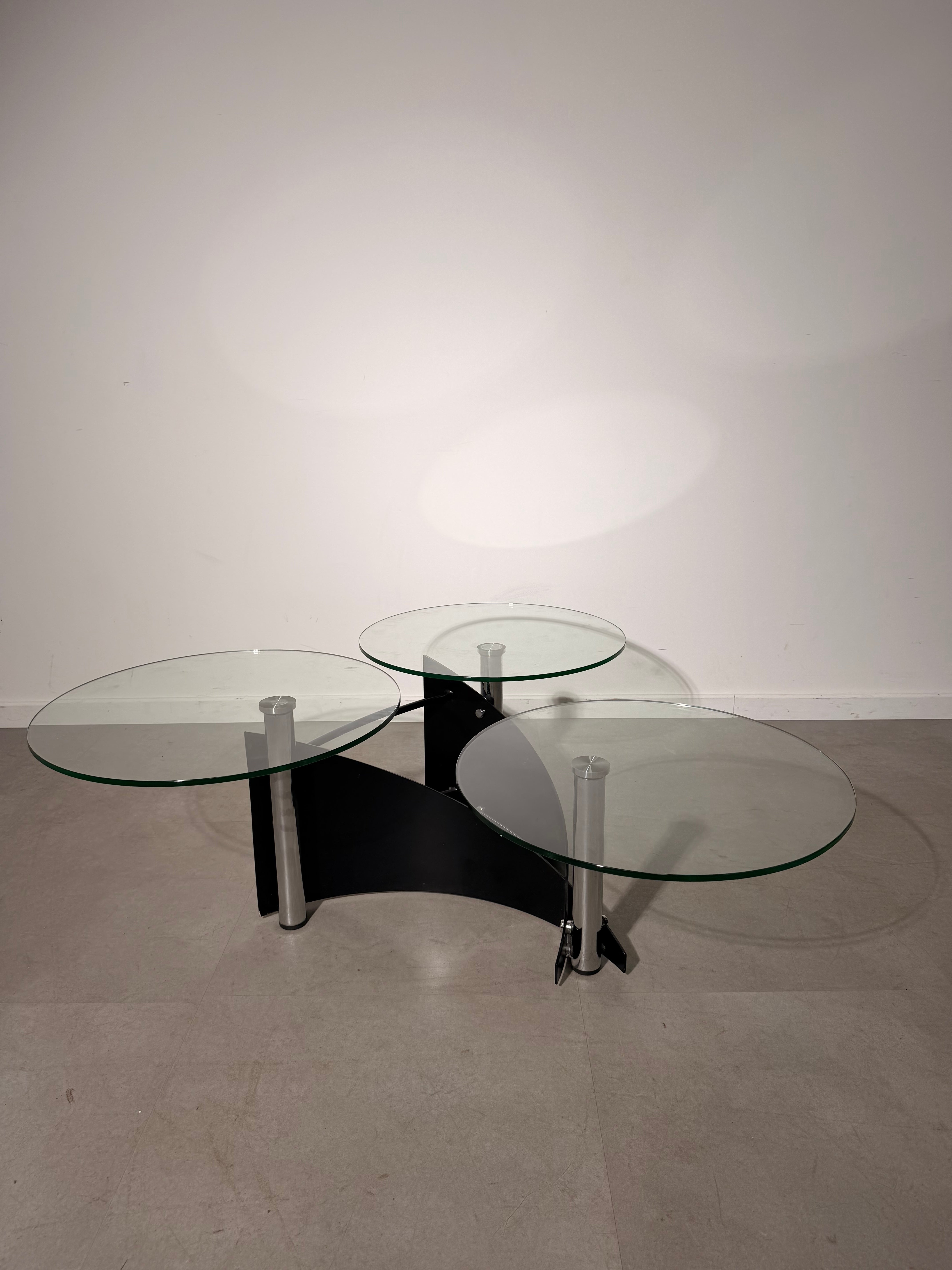 Rotating Glass Coffee Table