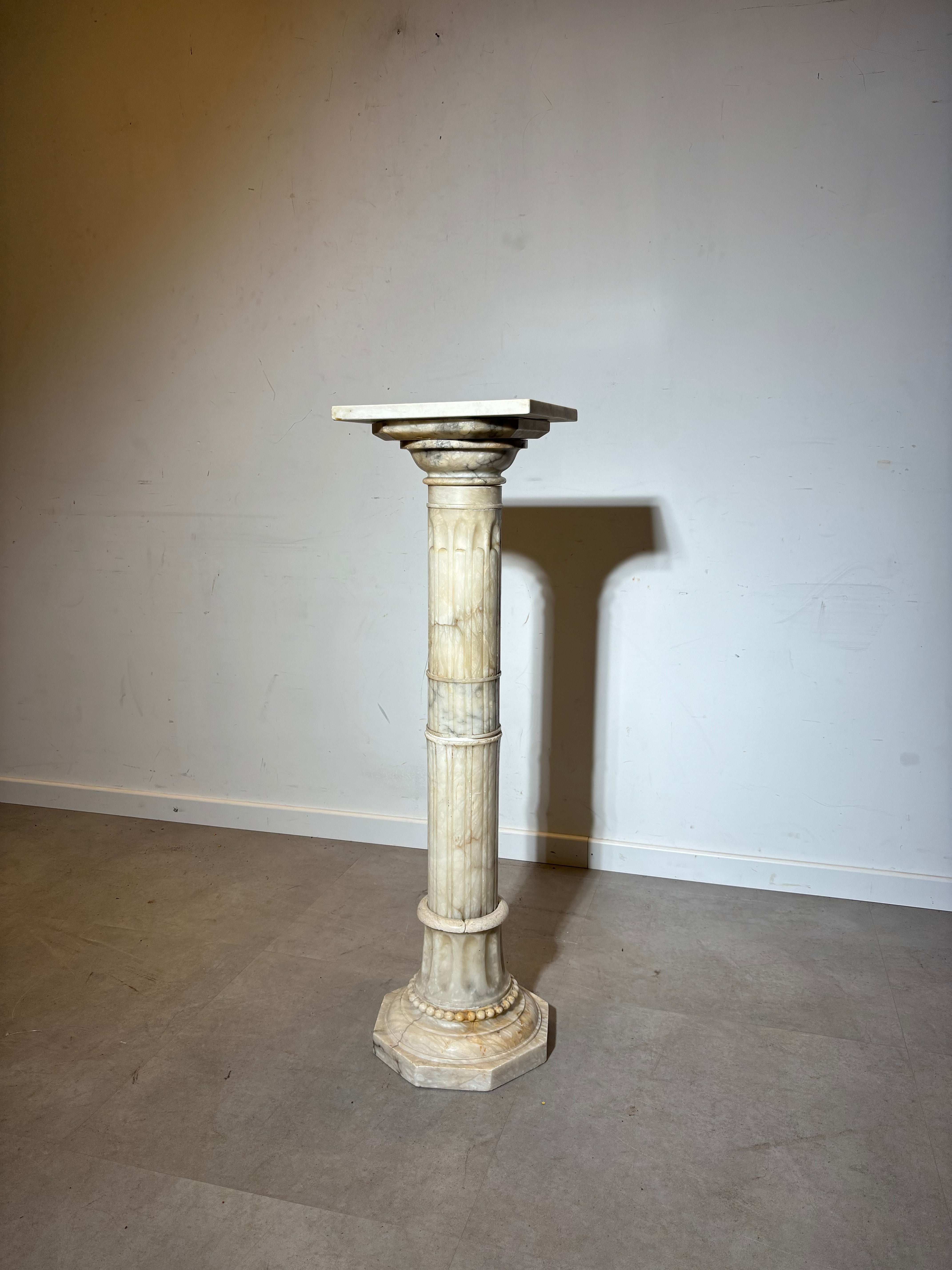 Antique marble pedestal