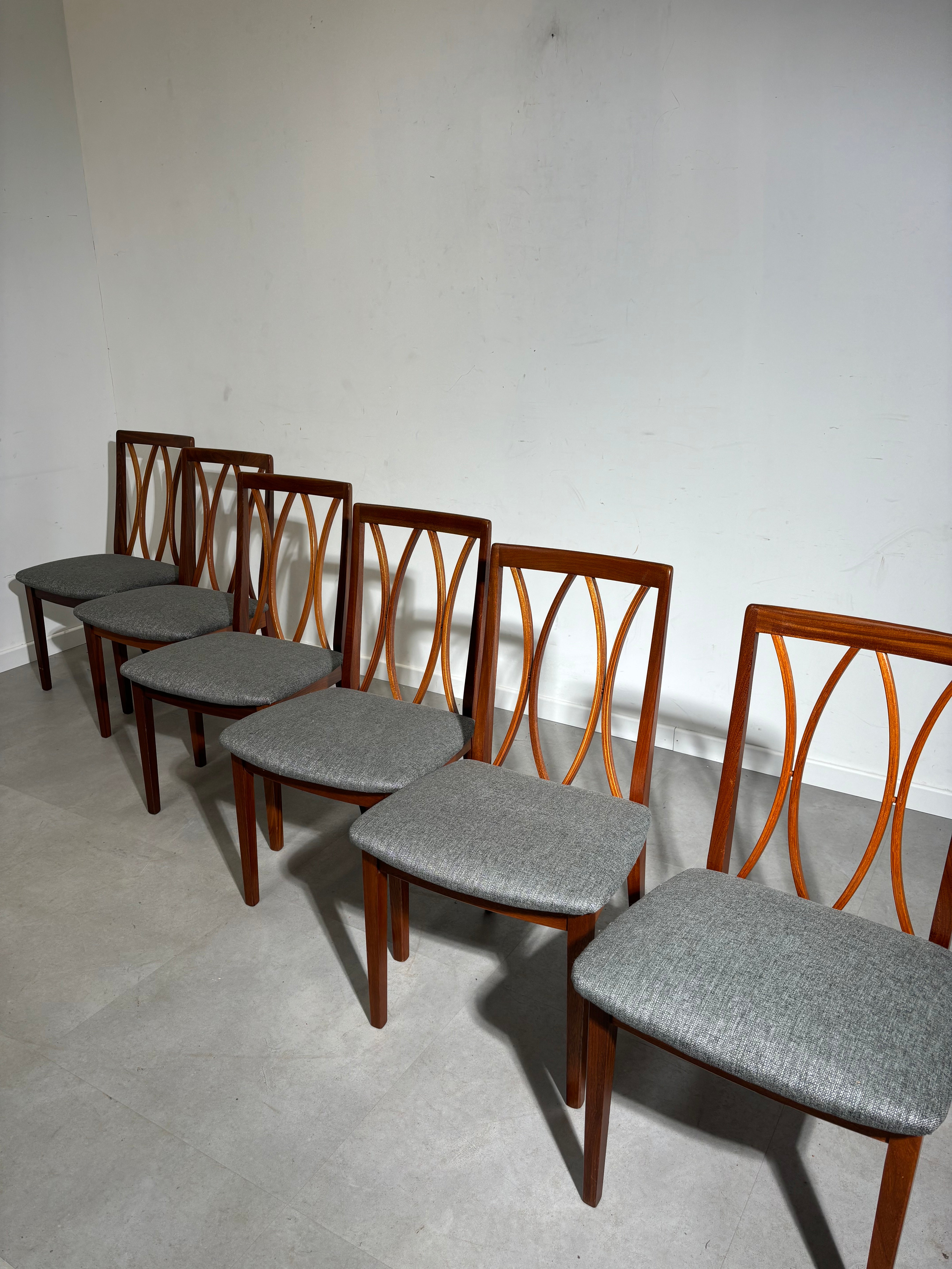 Ensemble de six chaises de salle à manger G-Plan