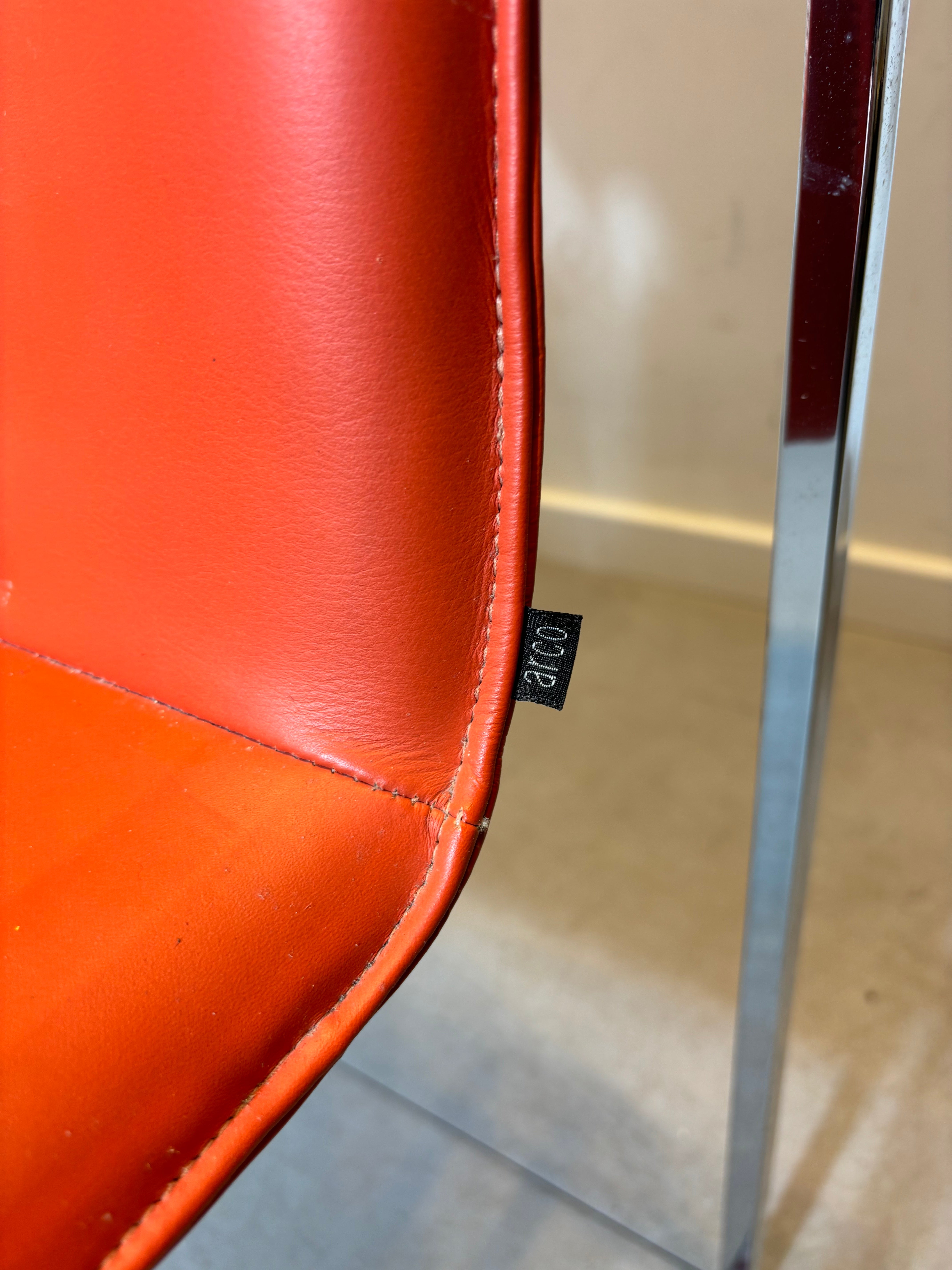 “Arco” Conference Chair Orange Leather