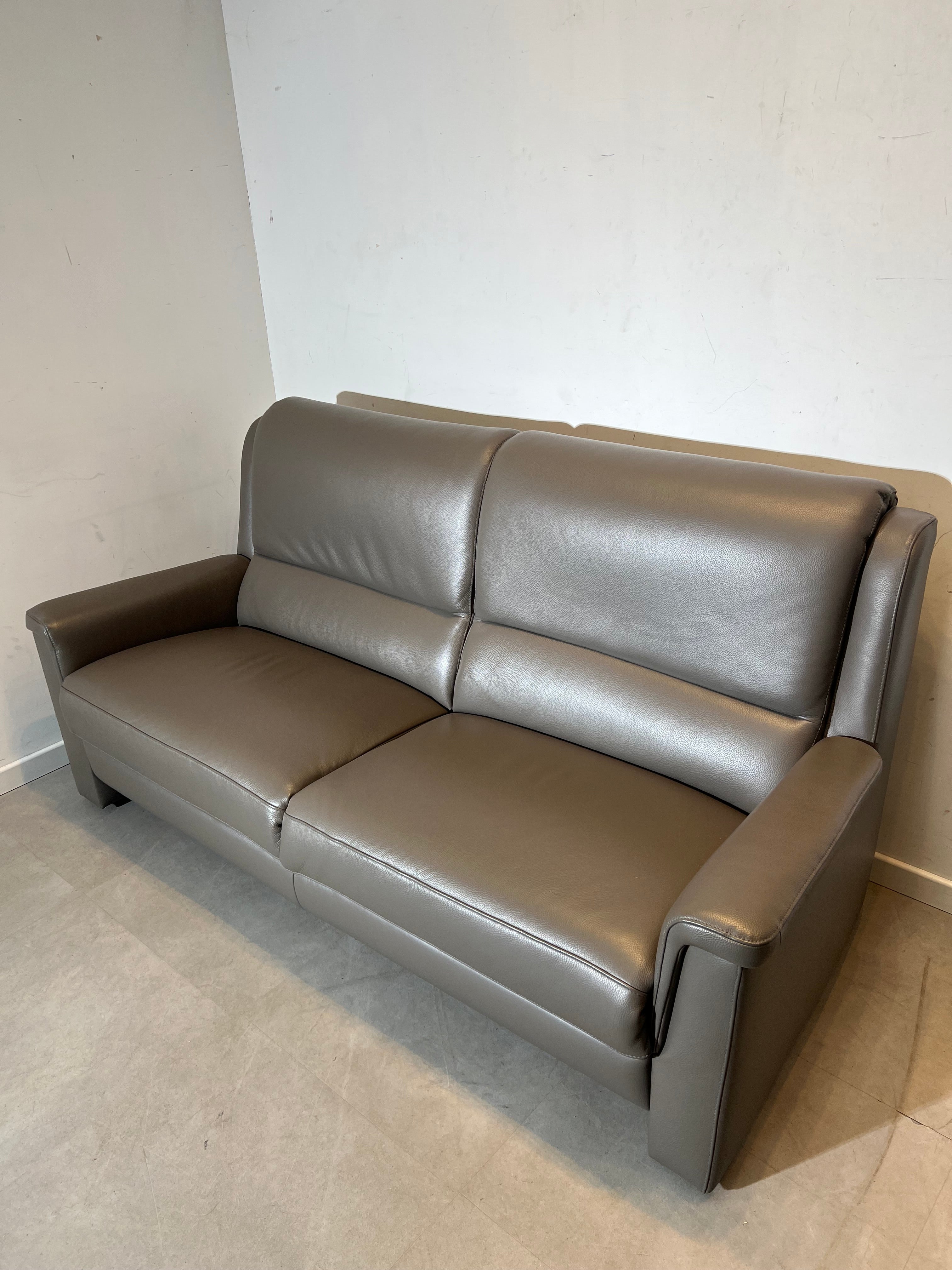 Modern Leather Sofa Set with Recliner