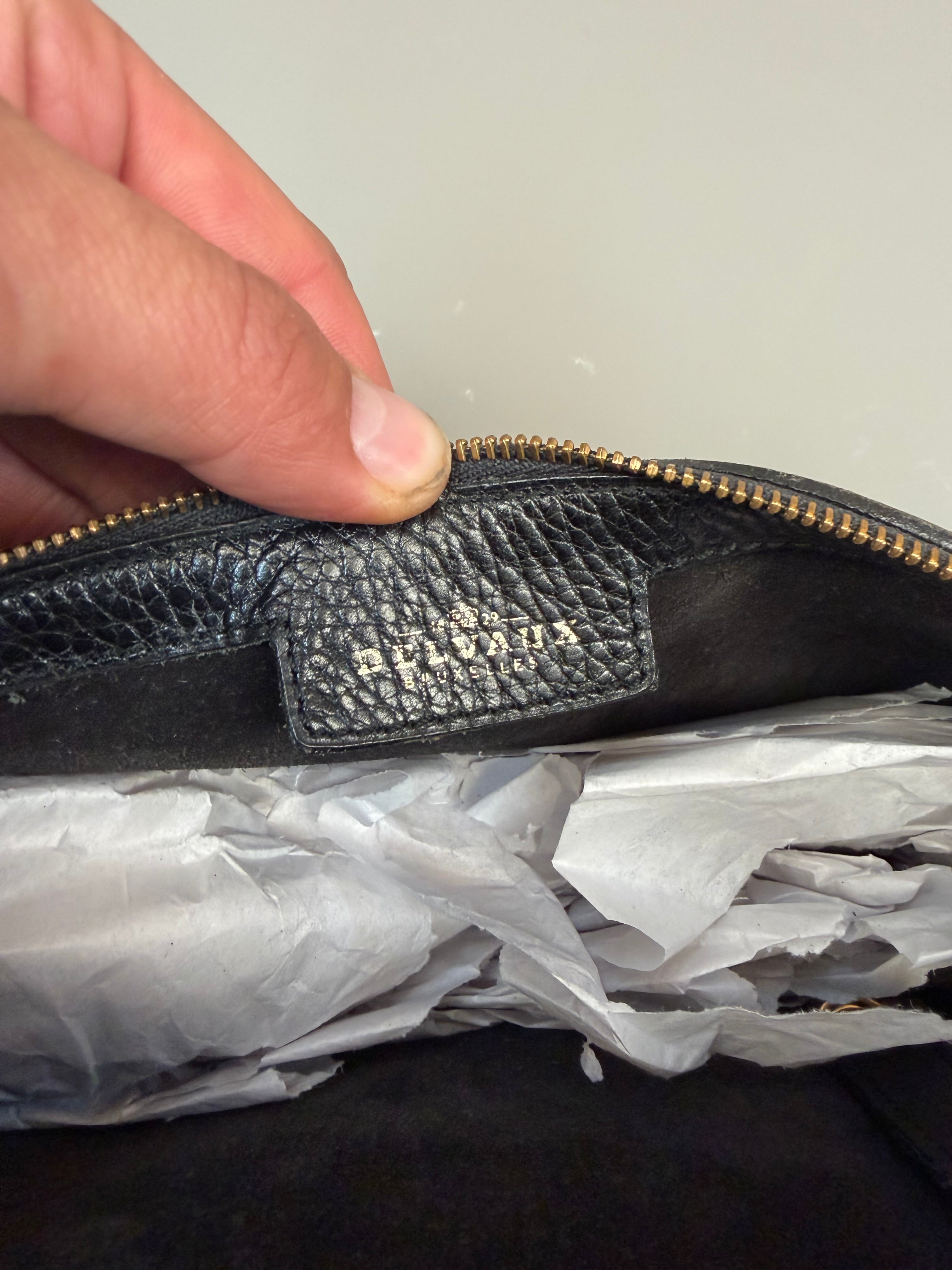 Delvaux Nuage Handbag – Black Grained Leather – Vintage