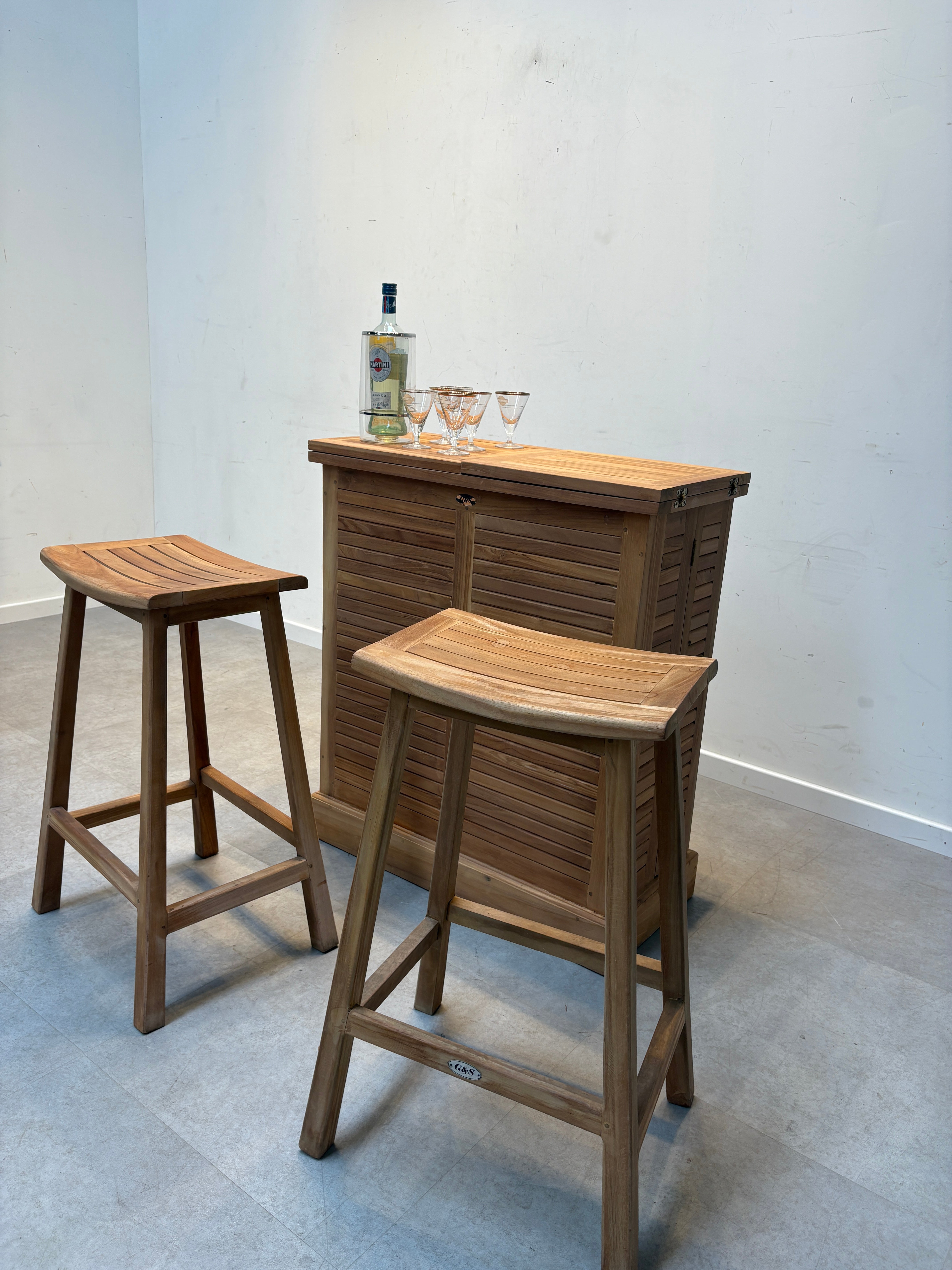 Bar d'extérieur pliable en teck