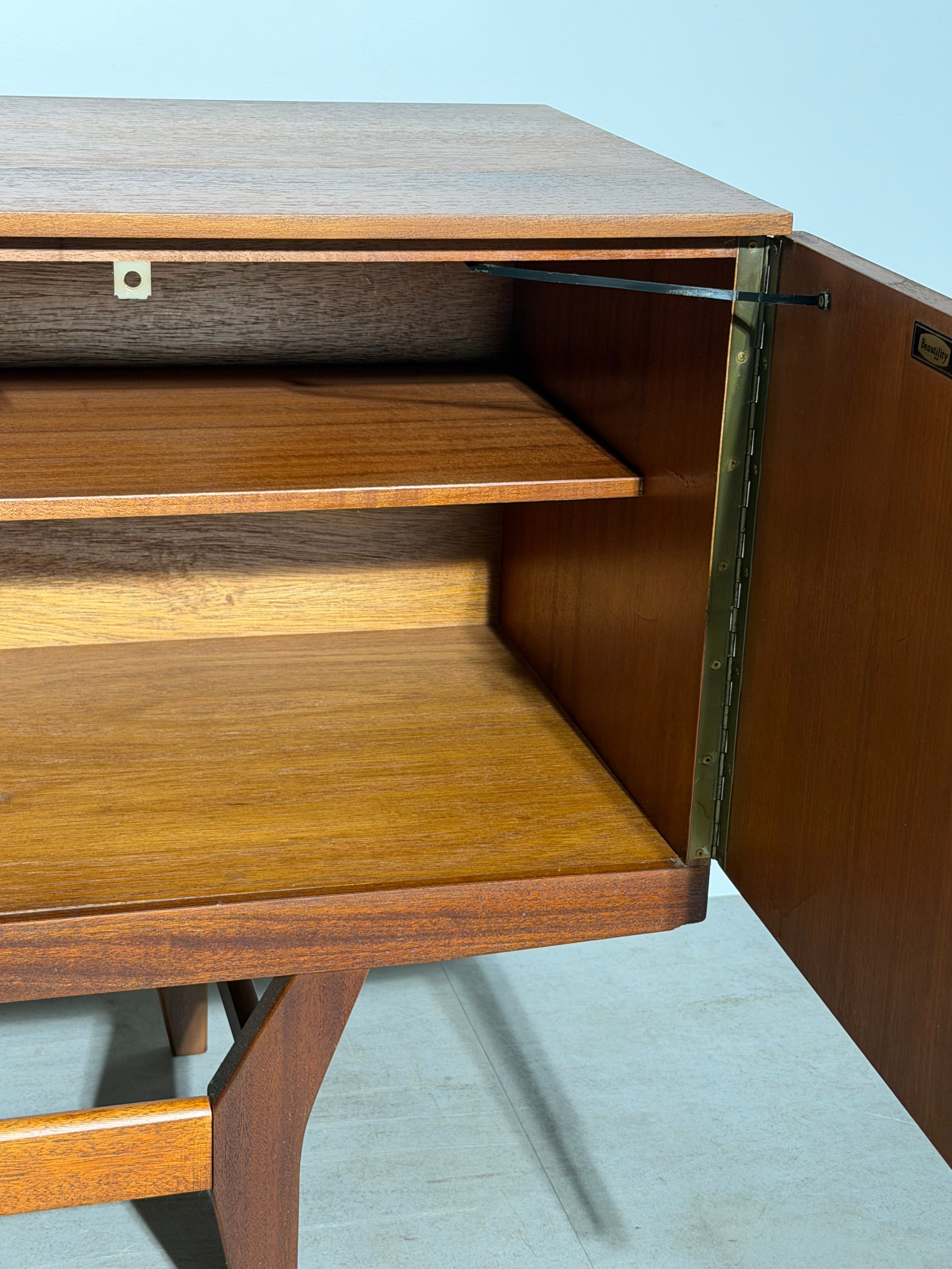 Beautility Teak Sideboard – British Mid-Century Modern, 1960s