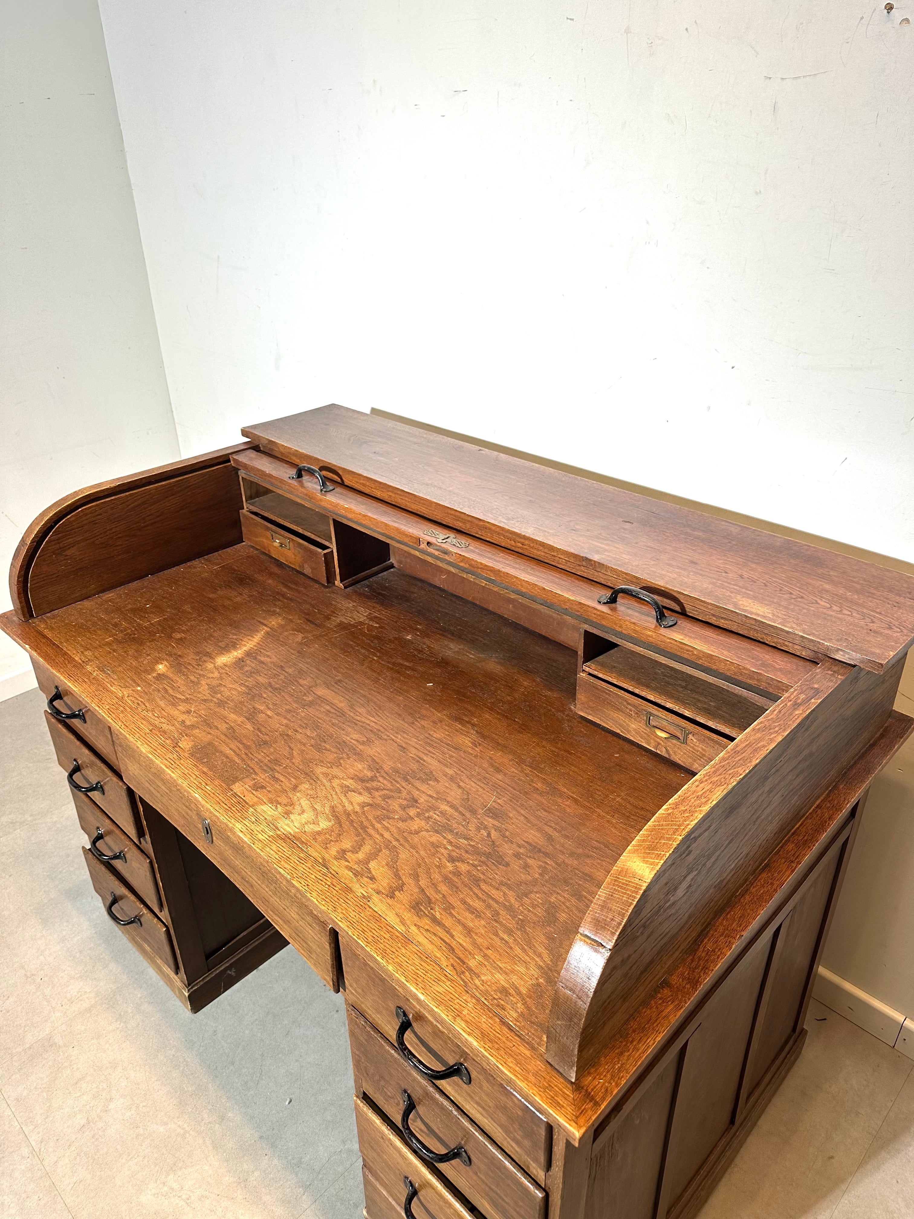 Antique Oak Roll-Top Desk