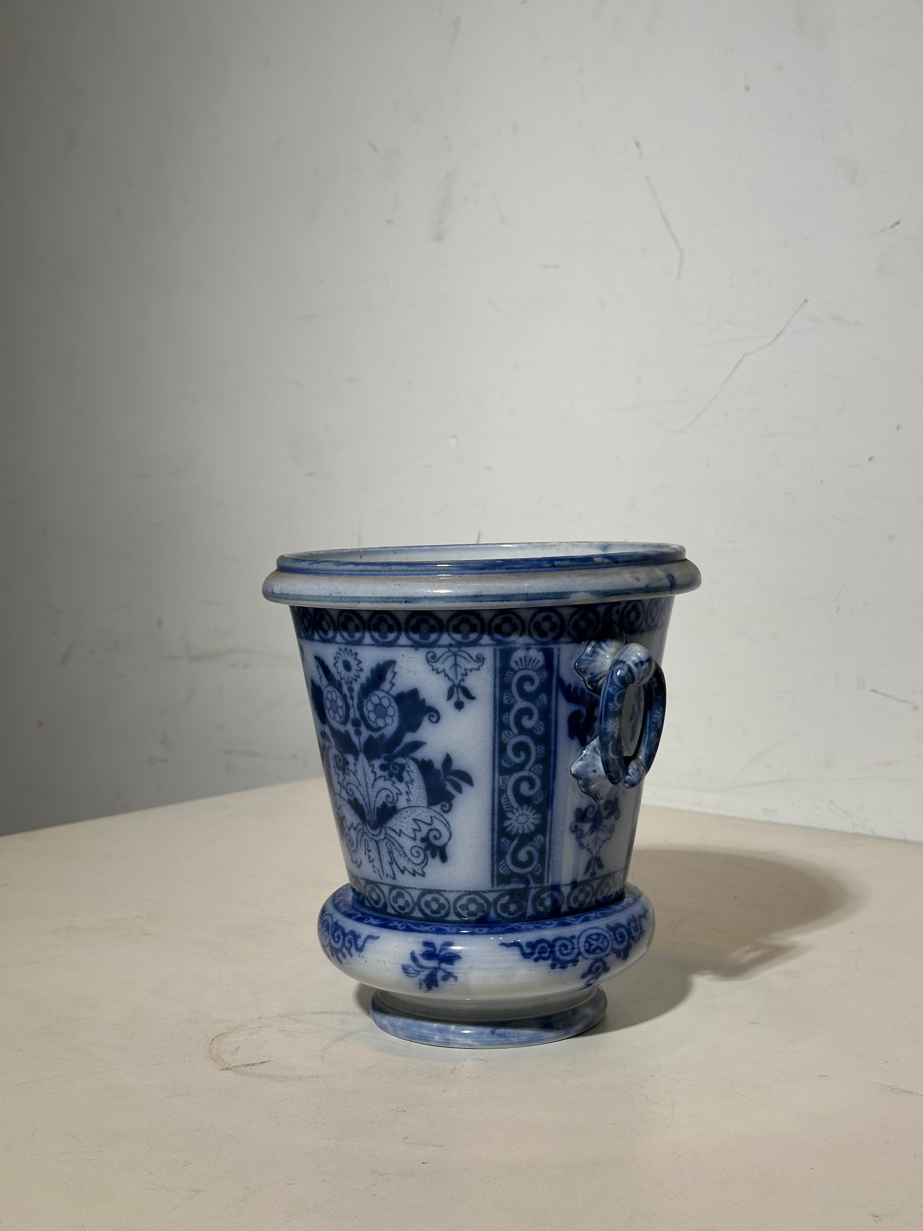 Antique Blue & White Cachepot – Maastricht Regout