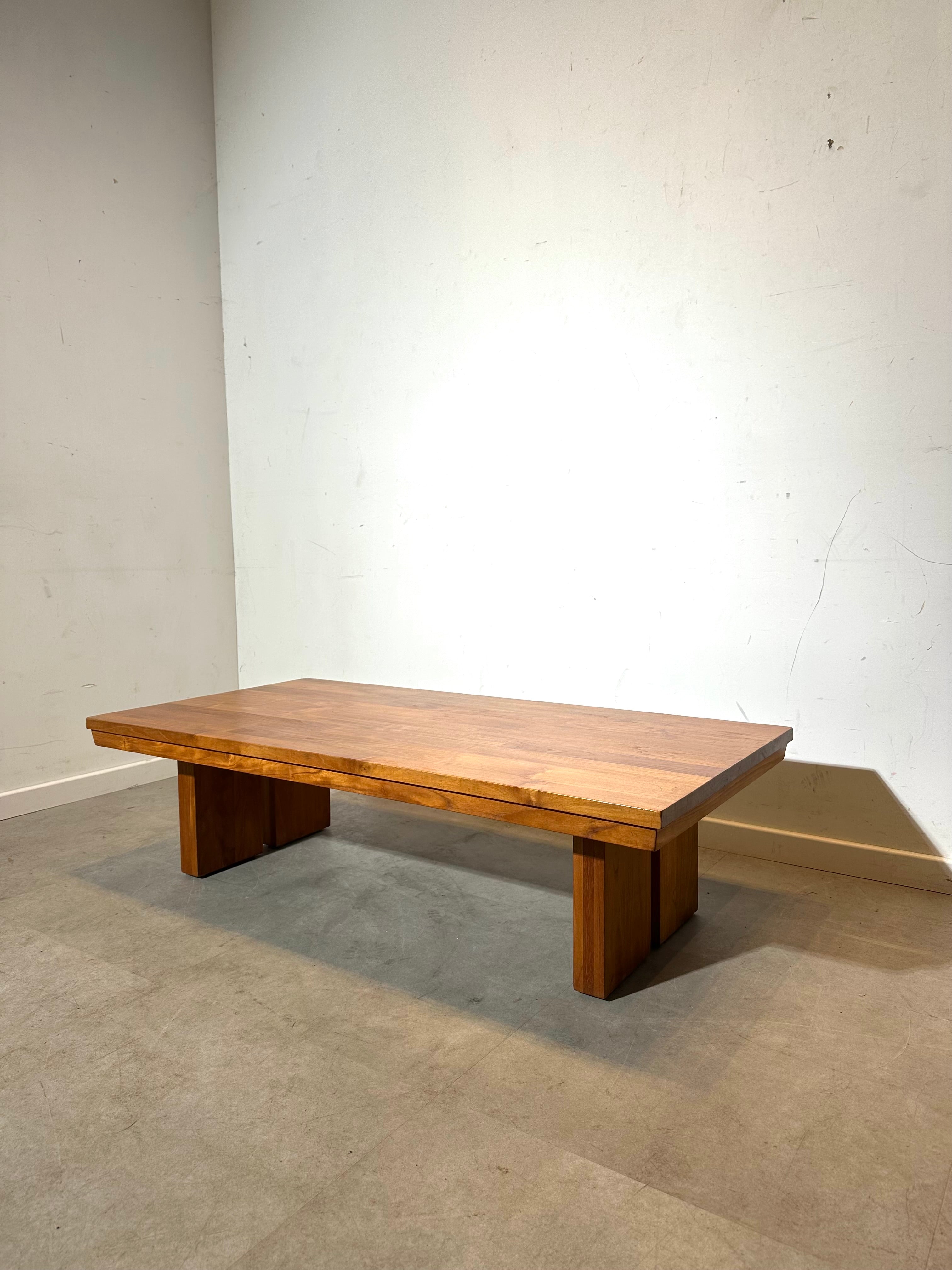 Vintage solid teak coffee table