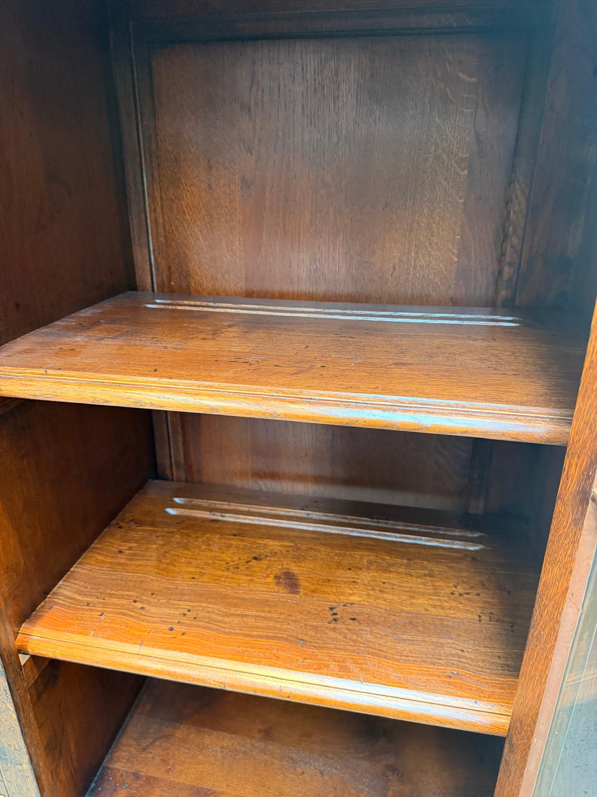 Antique Oak Display Cabinet Old & New England