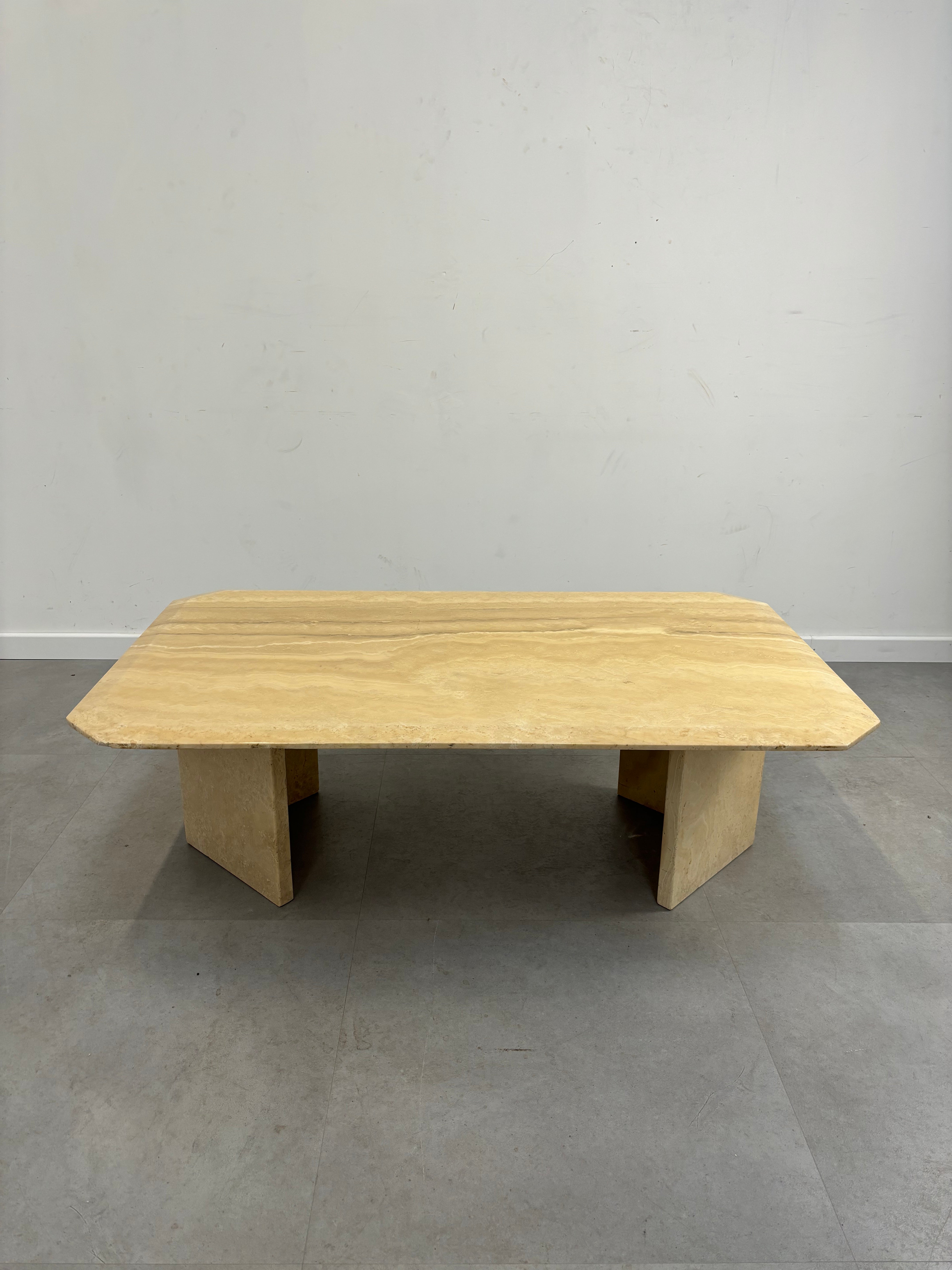 Italian travertine coffee table