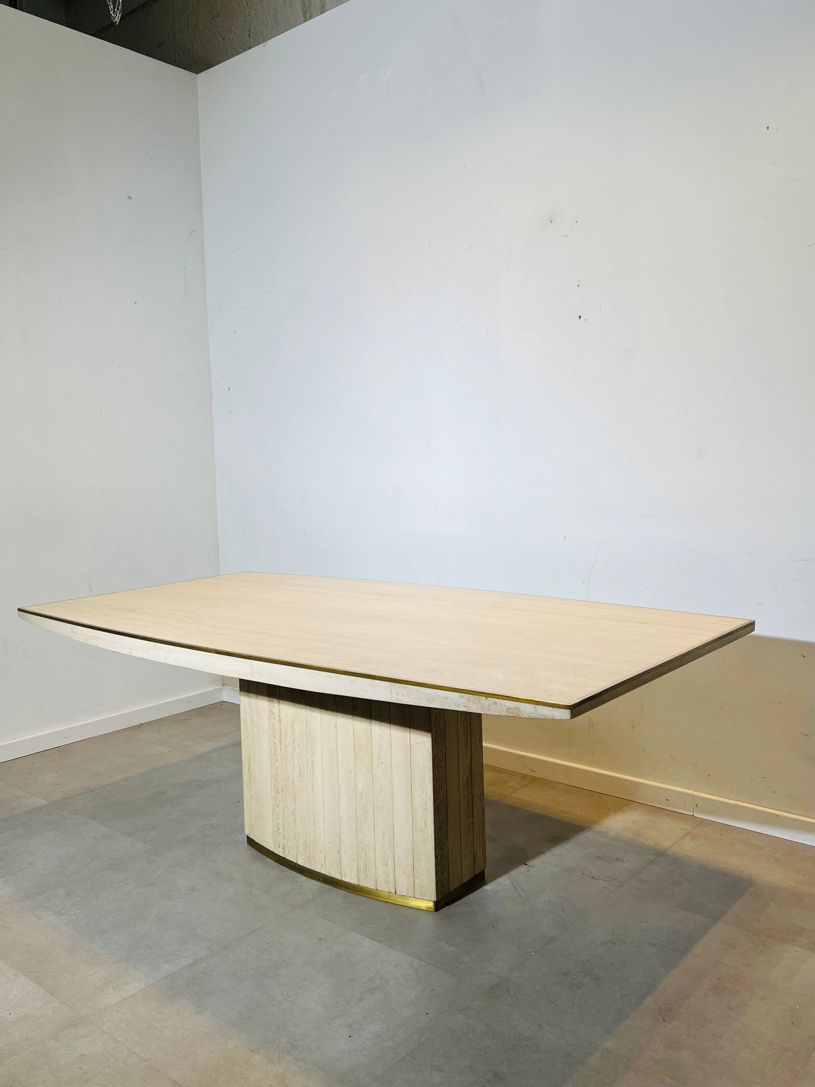 Travertine Table by Willy Rizzo