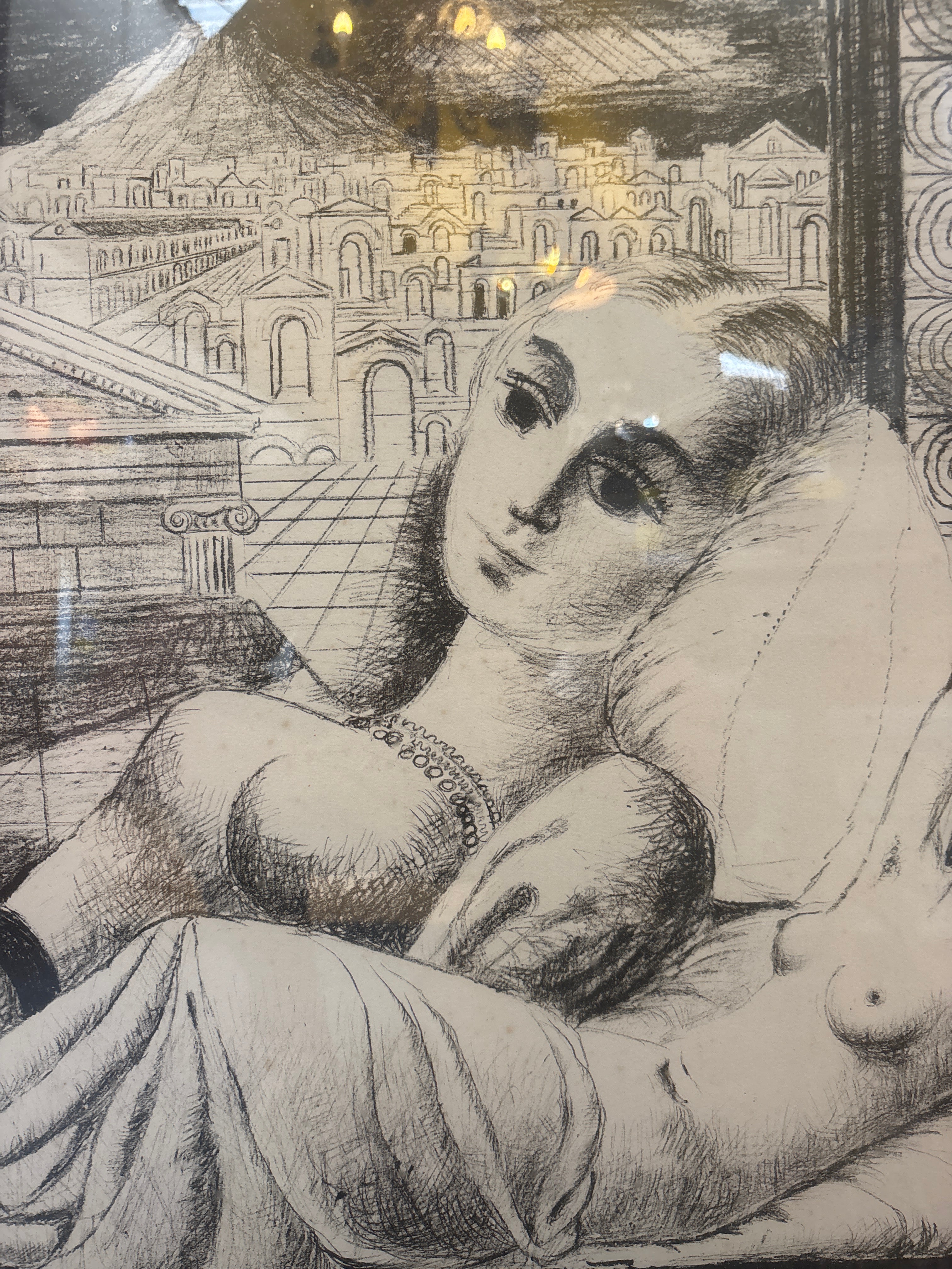 Lithographie originale de Paul Delvaux – « Une vanade » (75/75)