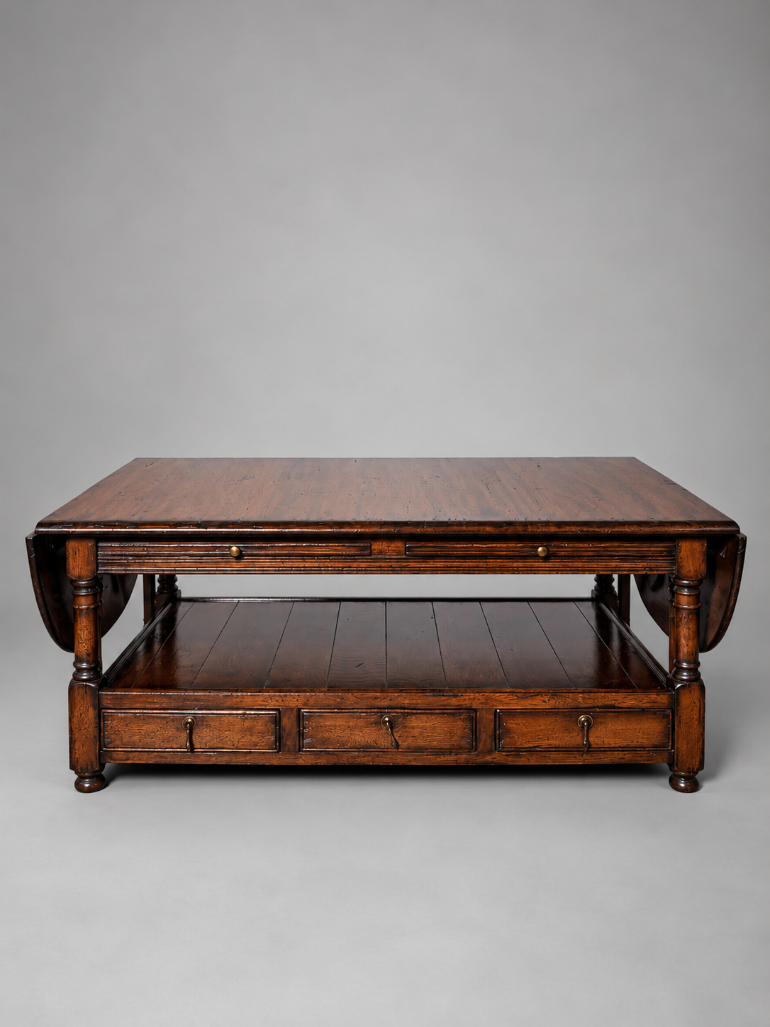 Old New England Double-Sided Extendable Coffee Table with Drawers