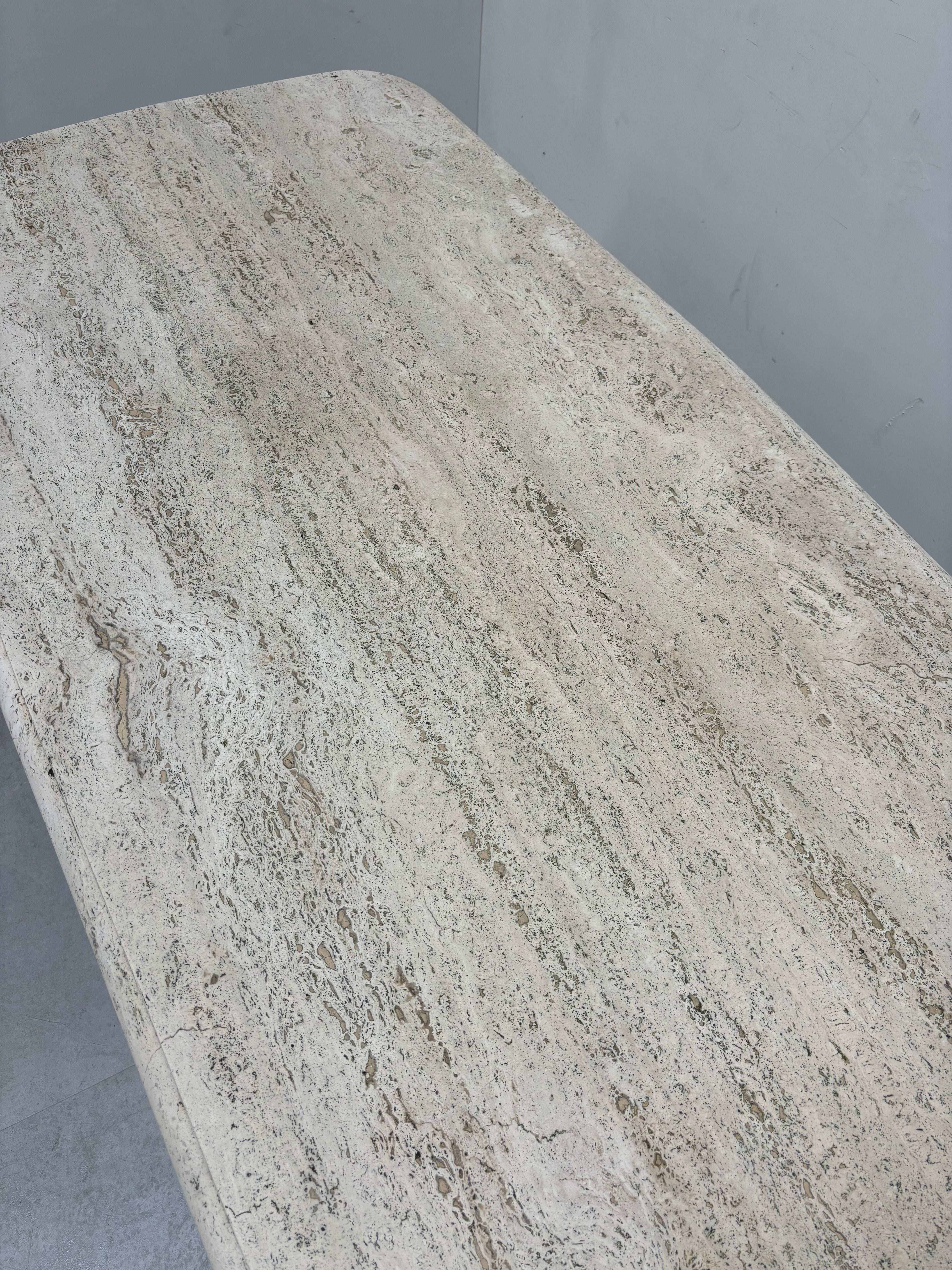 Italian Travertine Dining Table