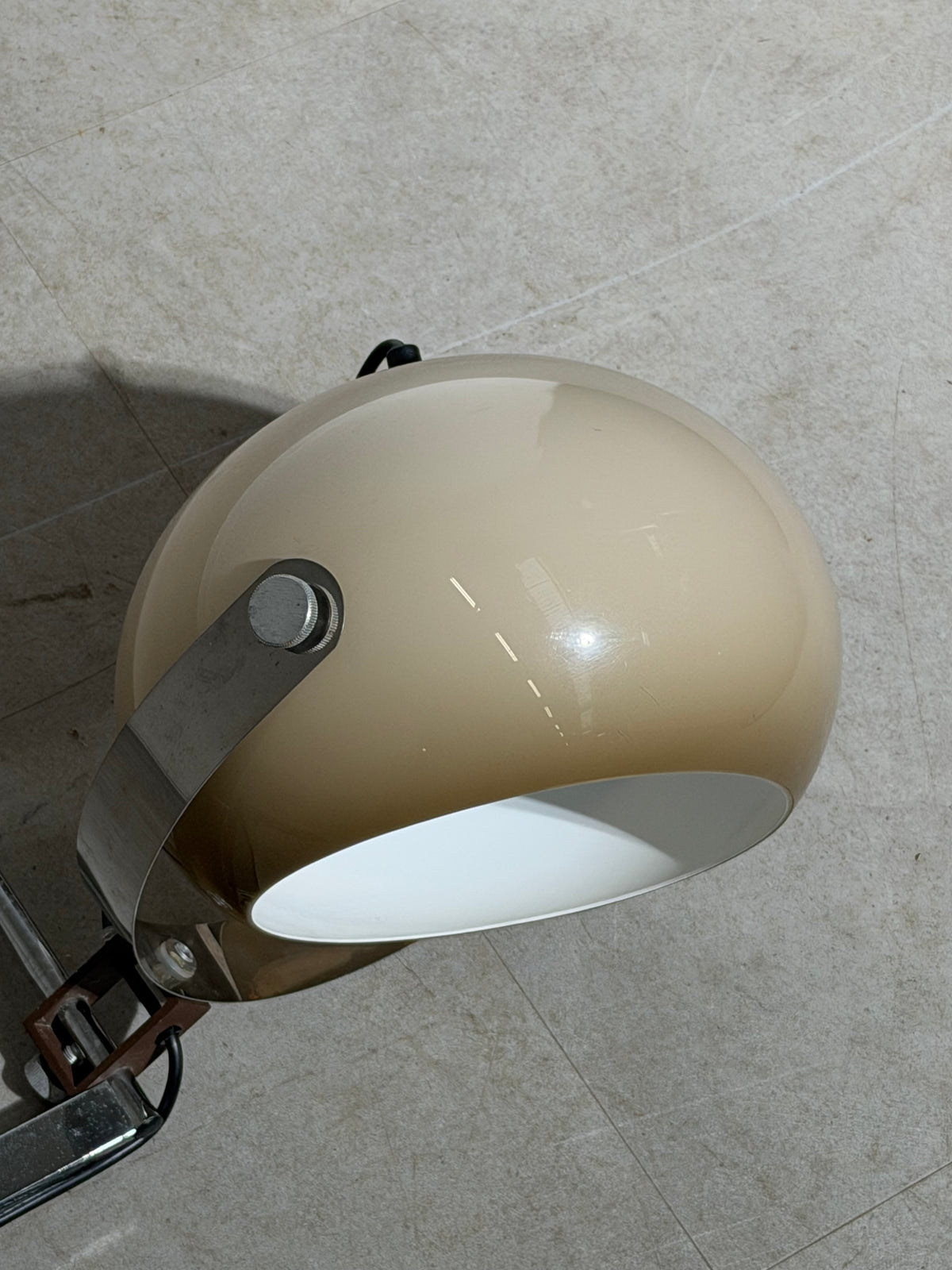 Dijkstra Mushroom Wall Light in Beige and Chrome