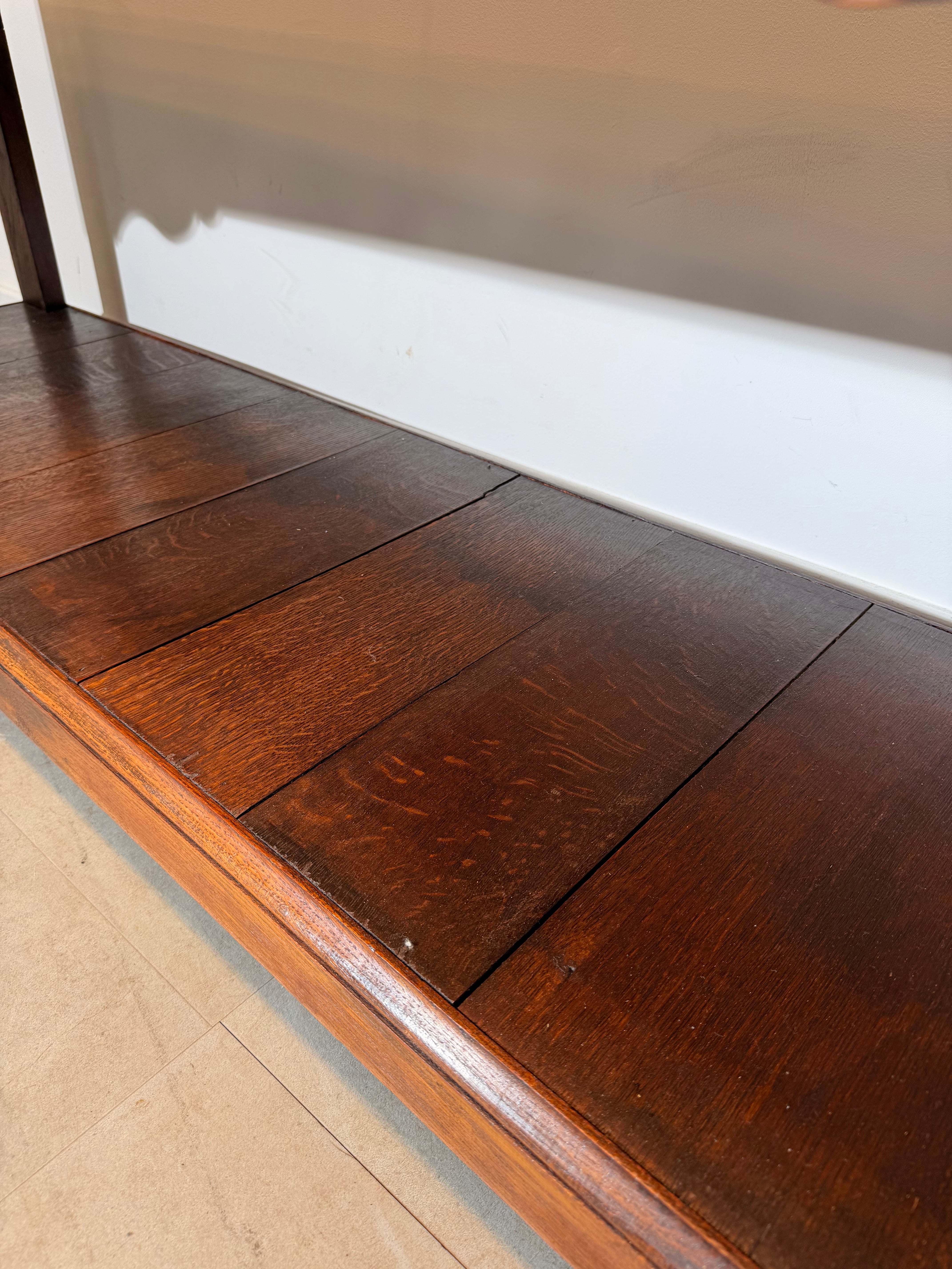 Antique Oak Console Table / Server with Drawers