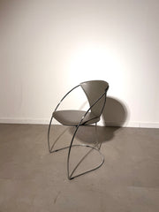 Amben Italy Chrome & Leather Dining Chair