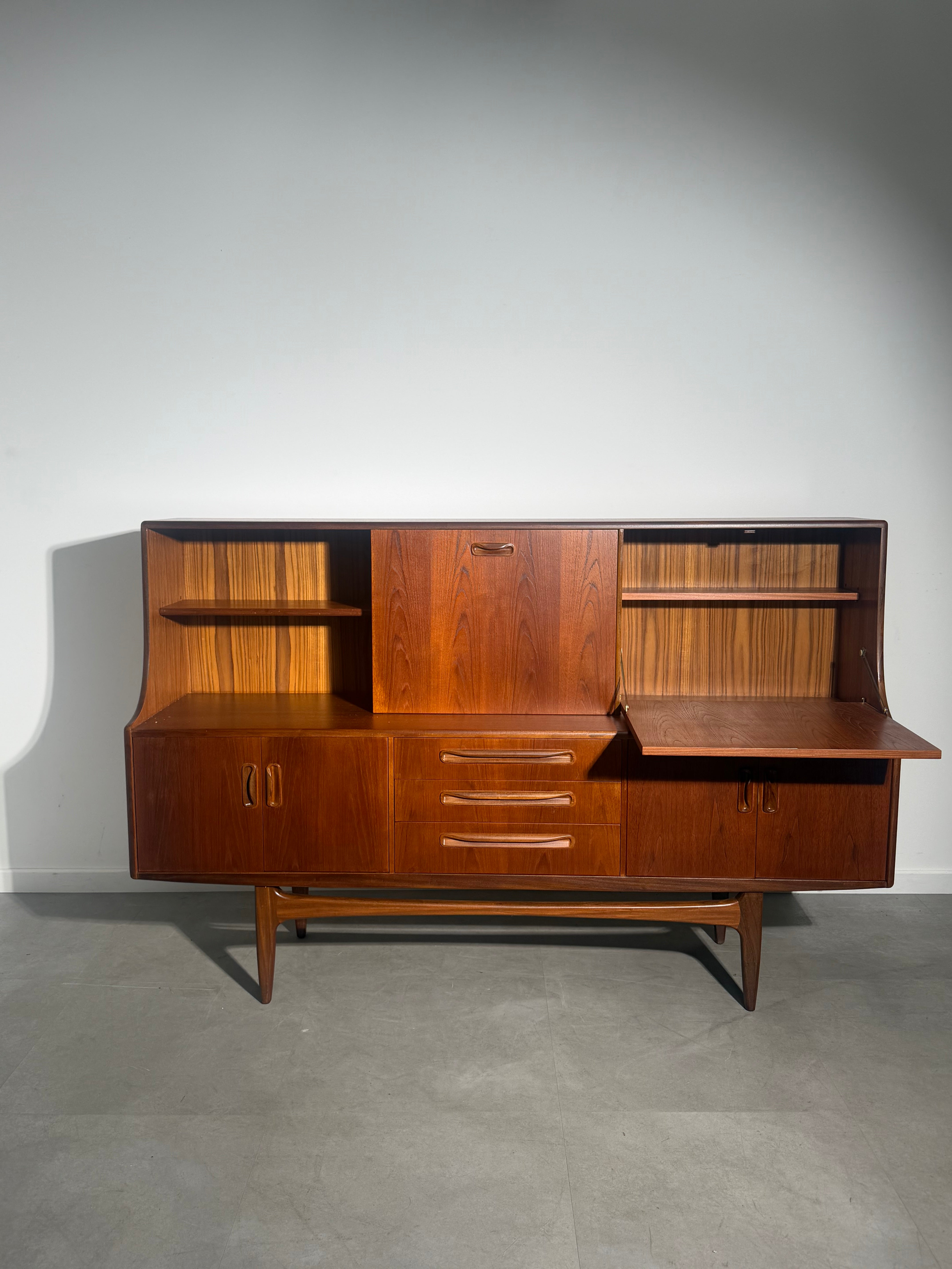 Victor B. Wilkins “Fresco” Teak Highboard for G-Plan – Mid-Century Modern