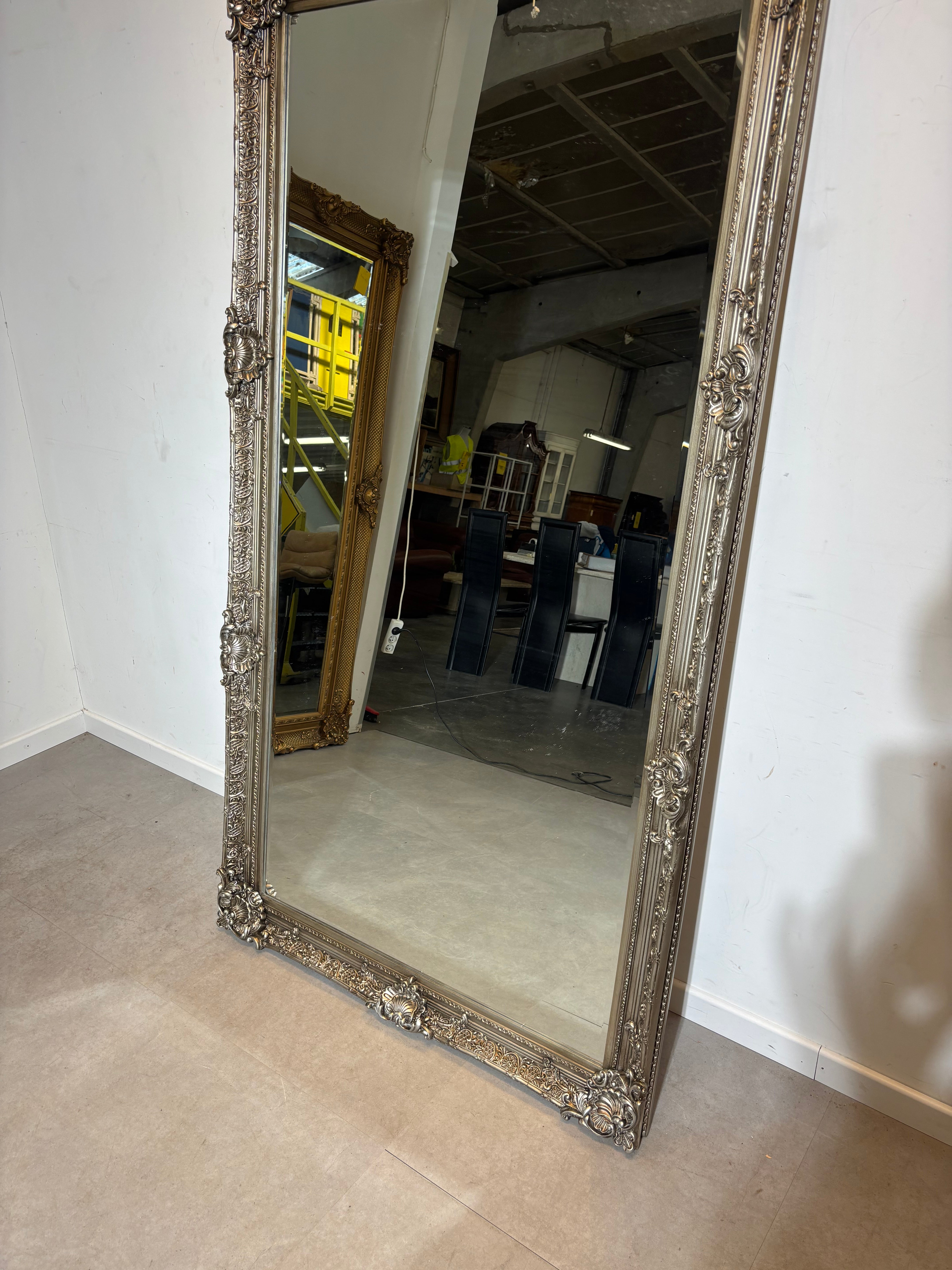 Zilveren spiegel 198 x 109 cm