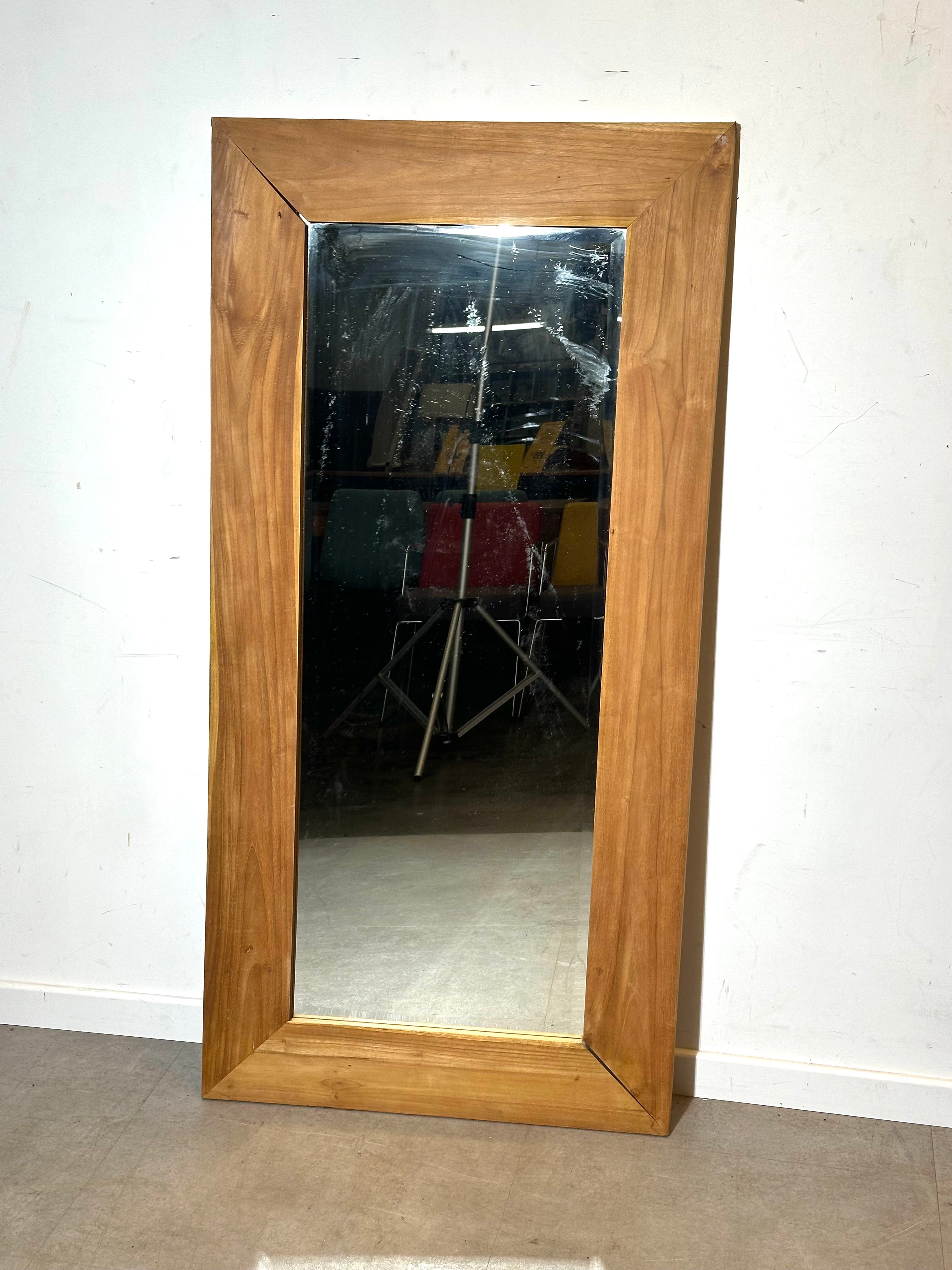 Large Wooden Framed Mirror