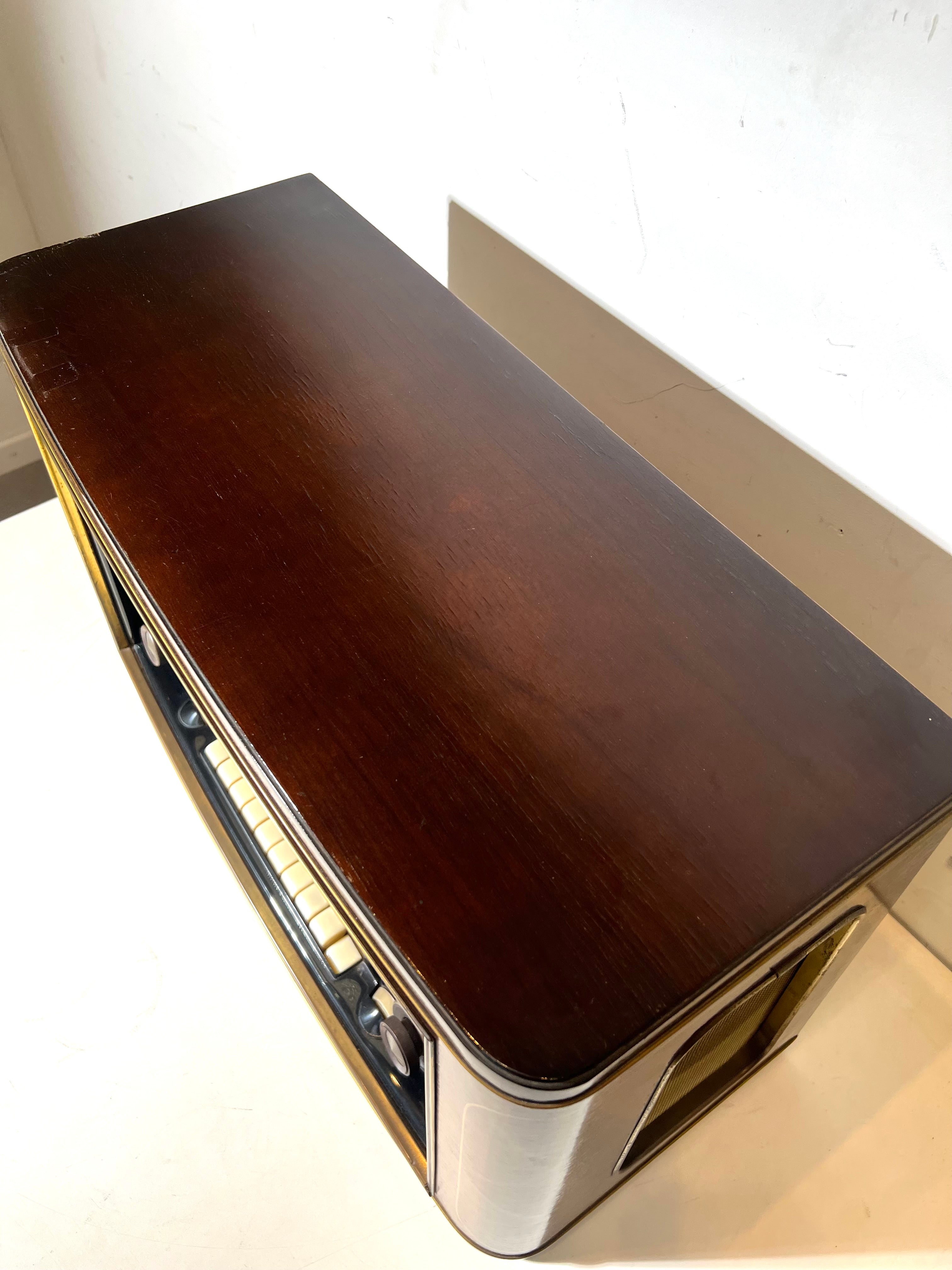 Vintage Barco Tube Radio – Wooden Cabinet – Belgium – 1950s