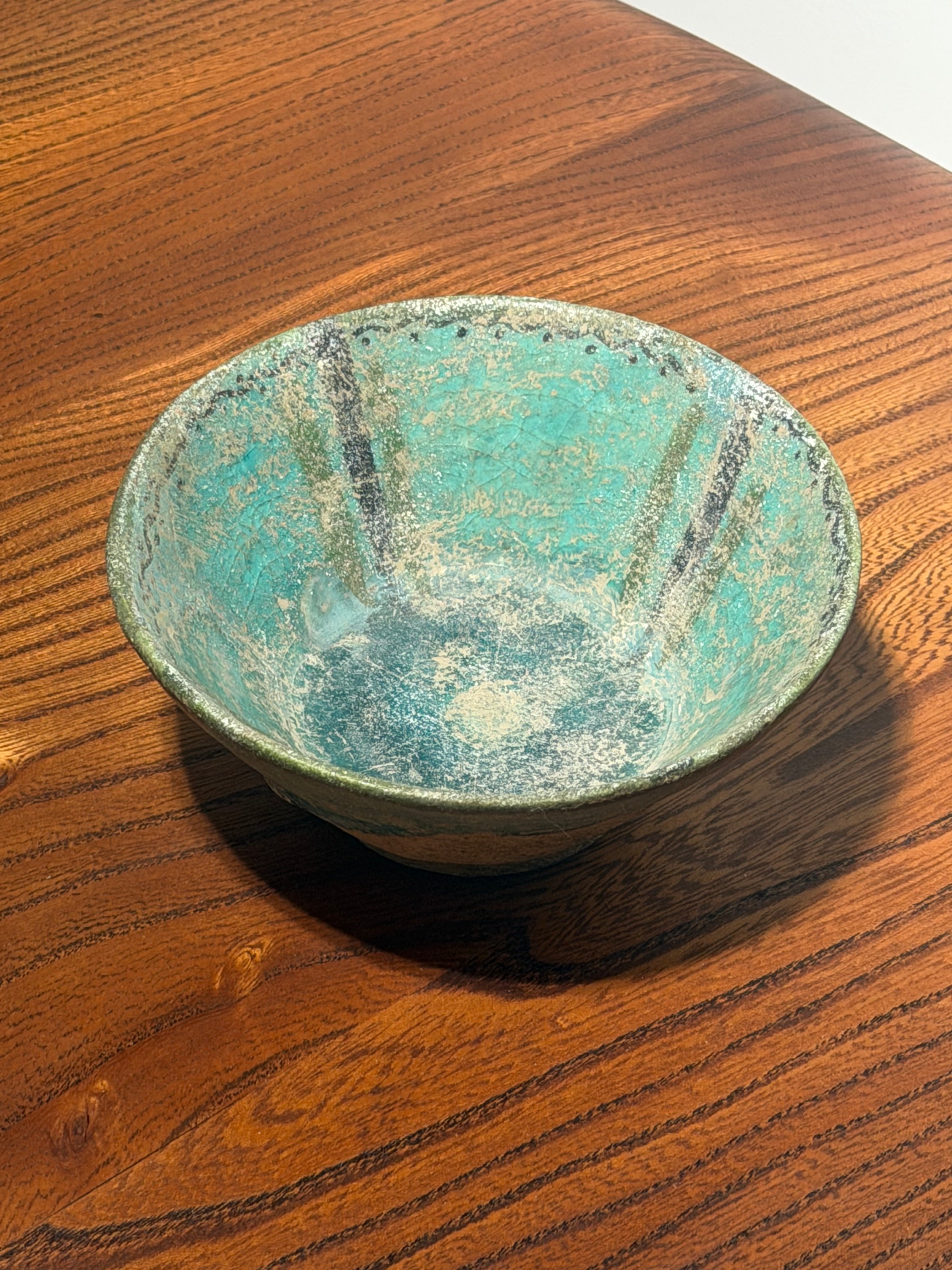 Seljuk Turquoise Glazed Pottery Bowl – Eastern Iran, 12th–13th Century