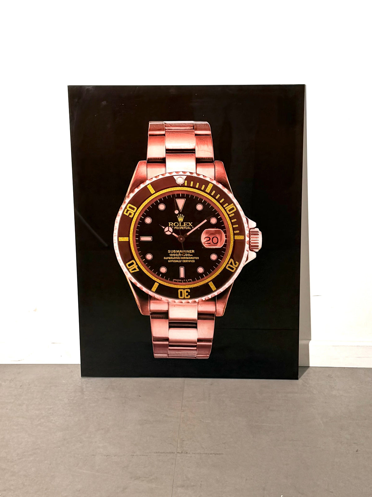 Rolex Submariner Decorative Glass Wall Art