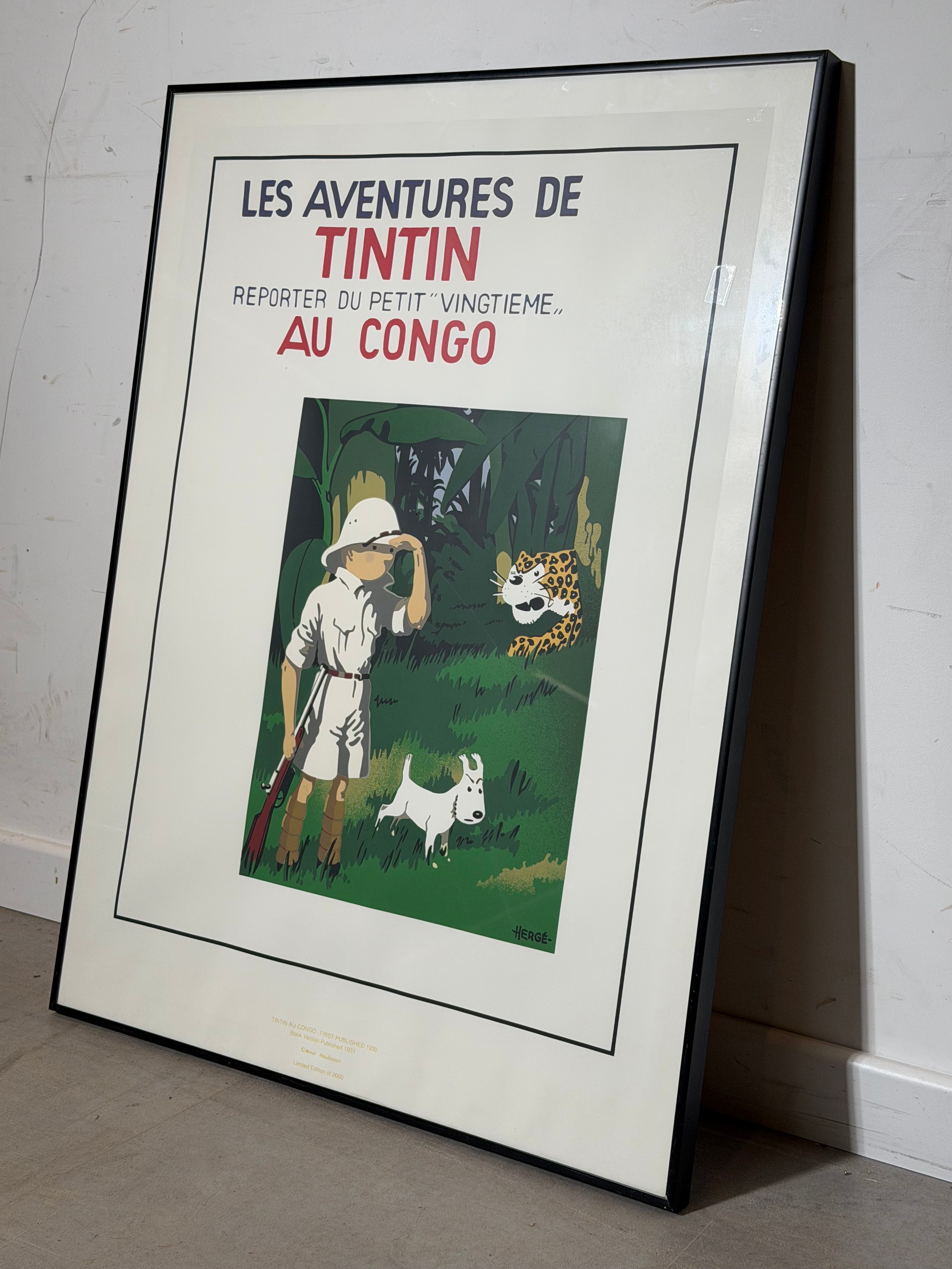 Tintin au Congo Serigraph Poster– Limited Edition of 2000 – 60 x 80 cm