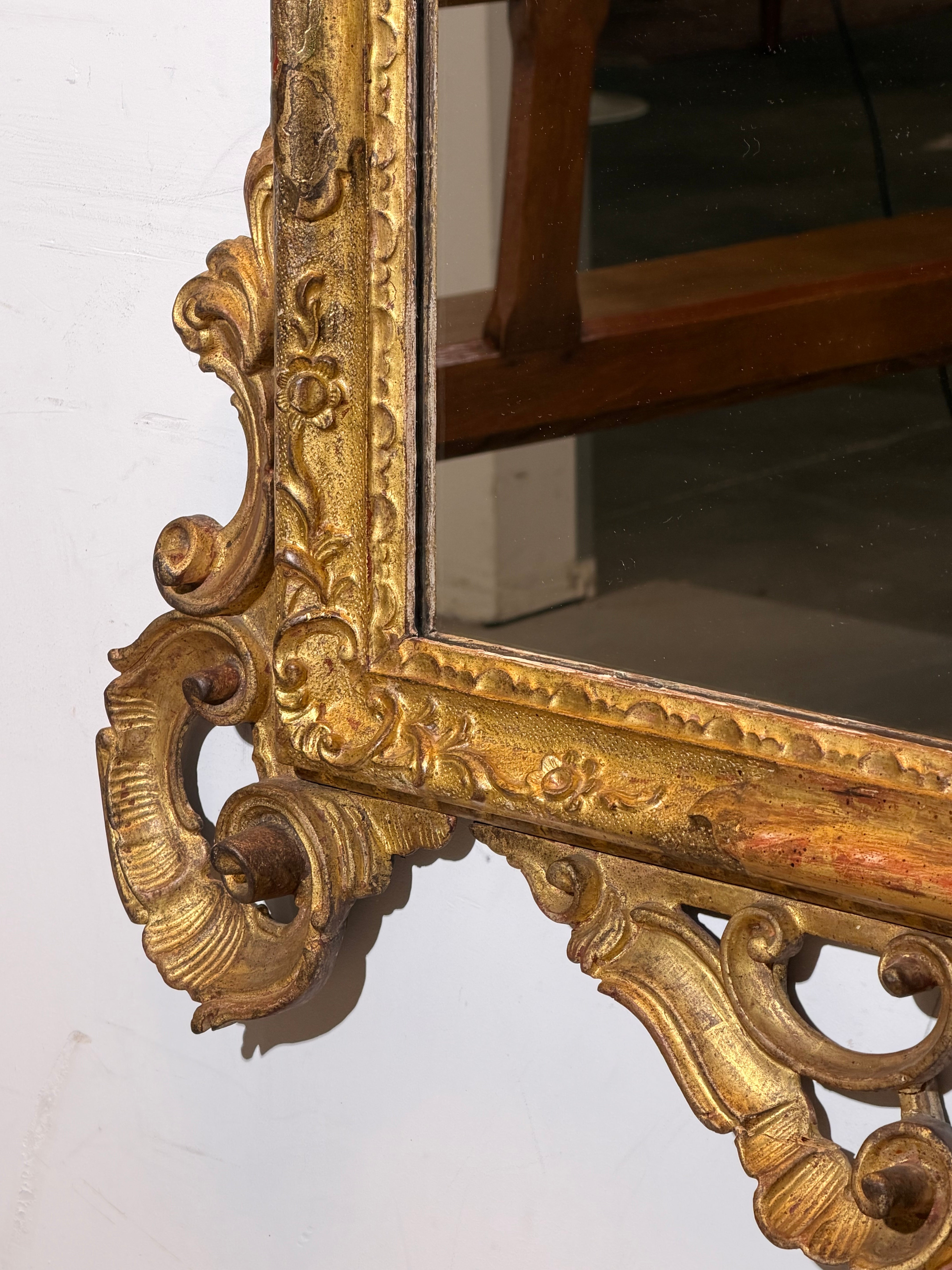 Antique French Giltwood Mirror