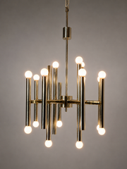 Vintage Sciolari Chrome Chandelier – 1970s