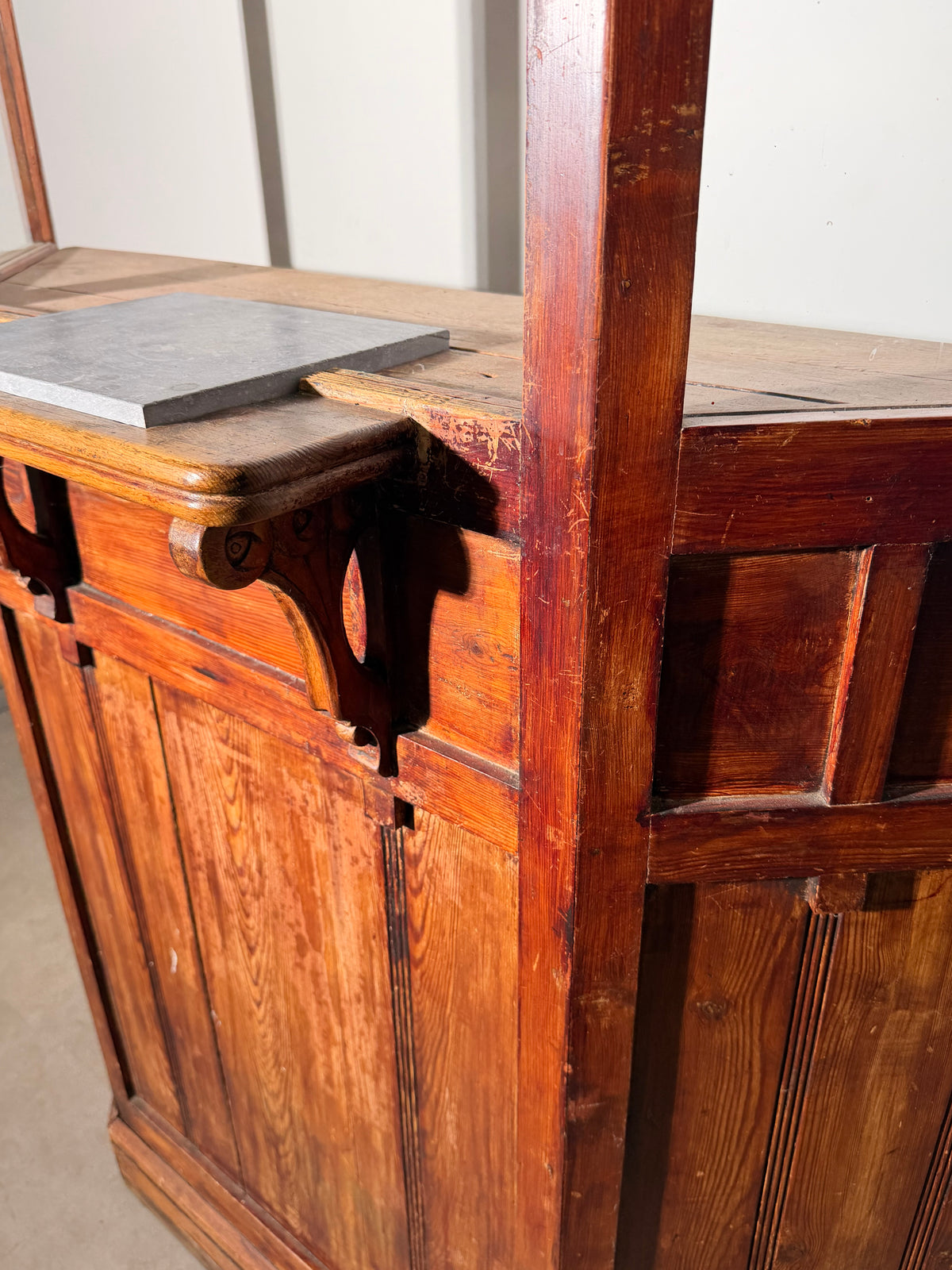 Antique Gothic Revival Shop Counter