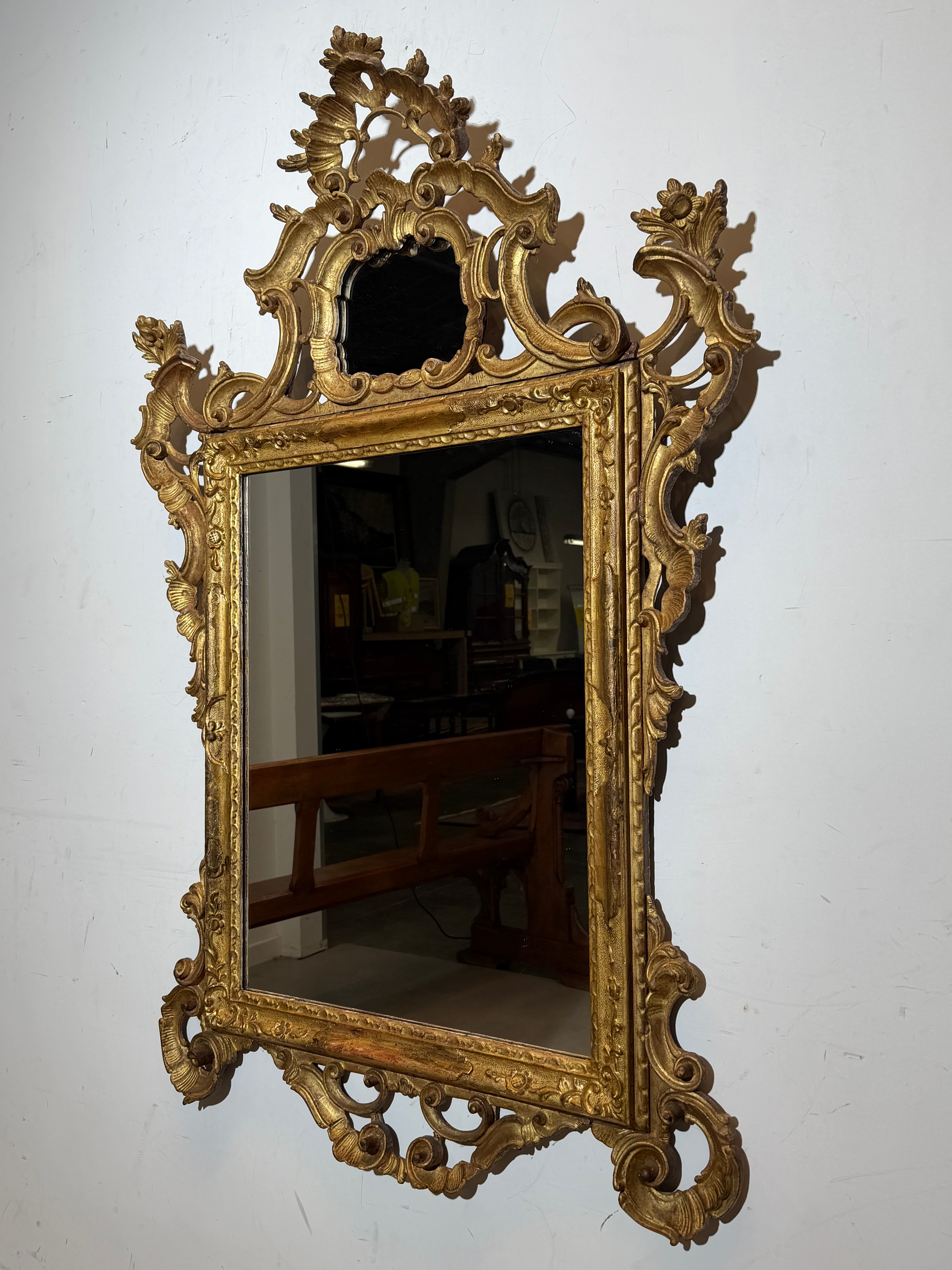 Antique French Giltwood Mirror