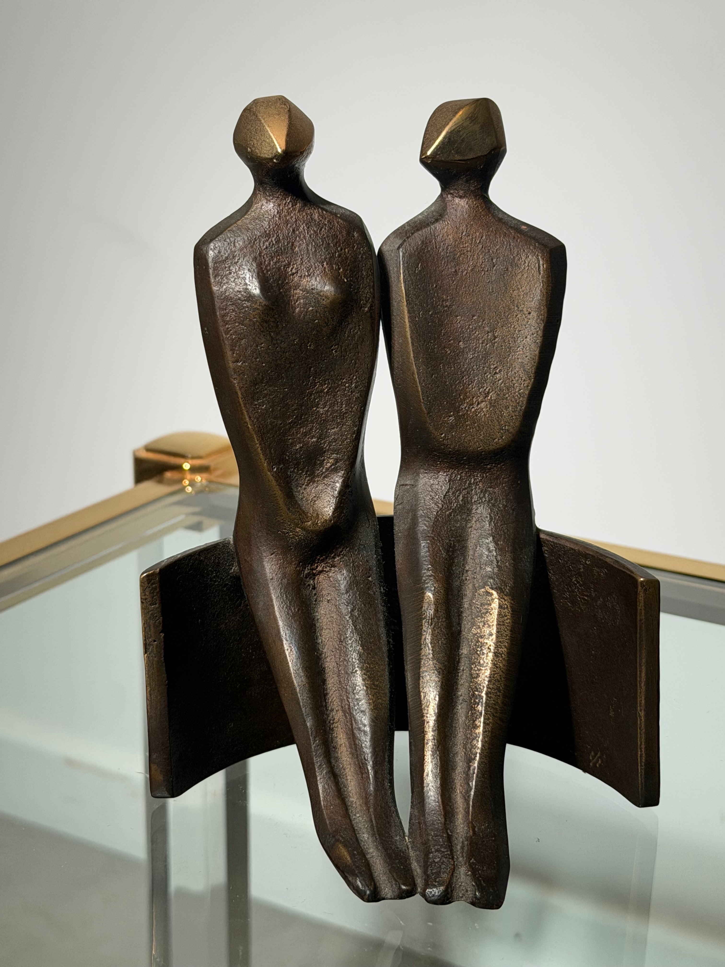 Boud Ceysens – Abstract Bronze Sculpture “Couple” (Edition 2/2)