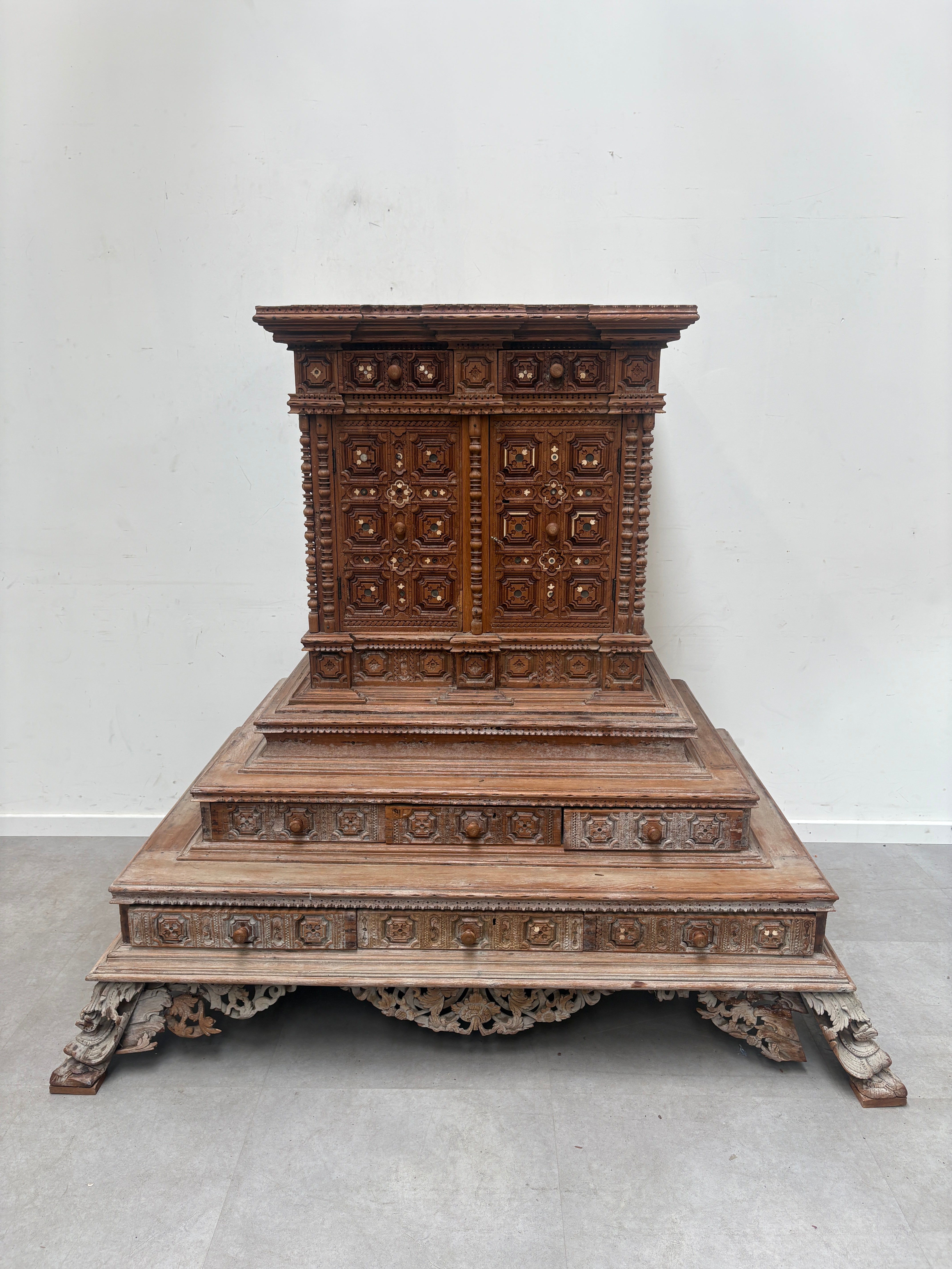 Large Antique Temple Cabinet