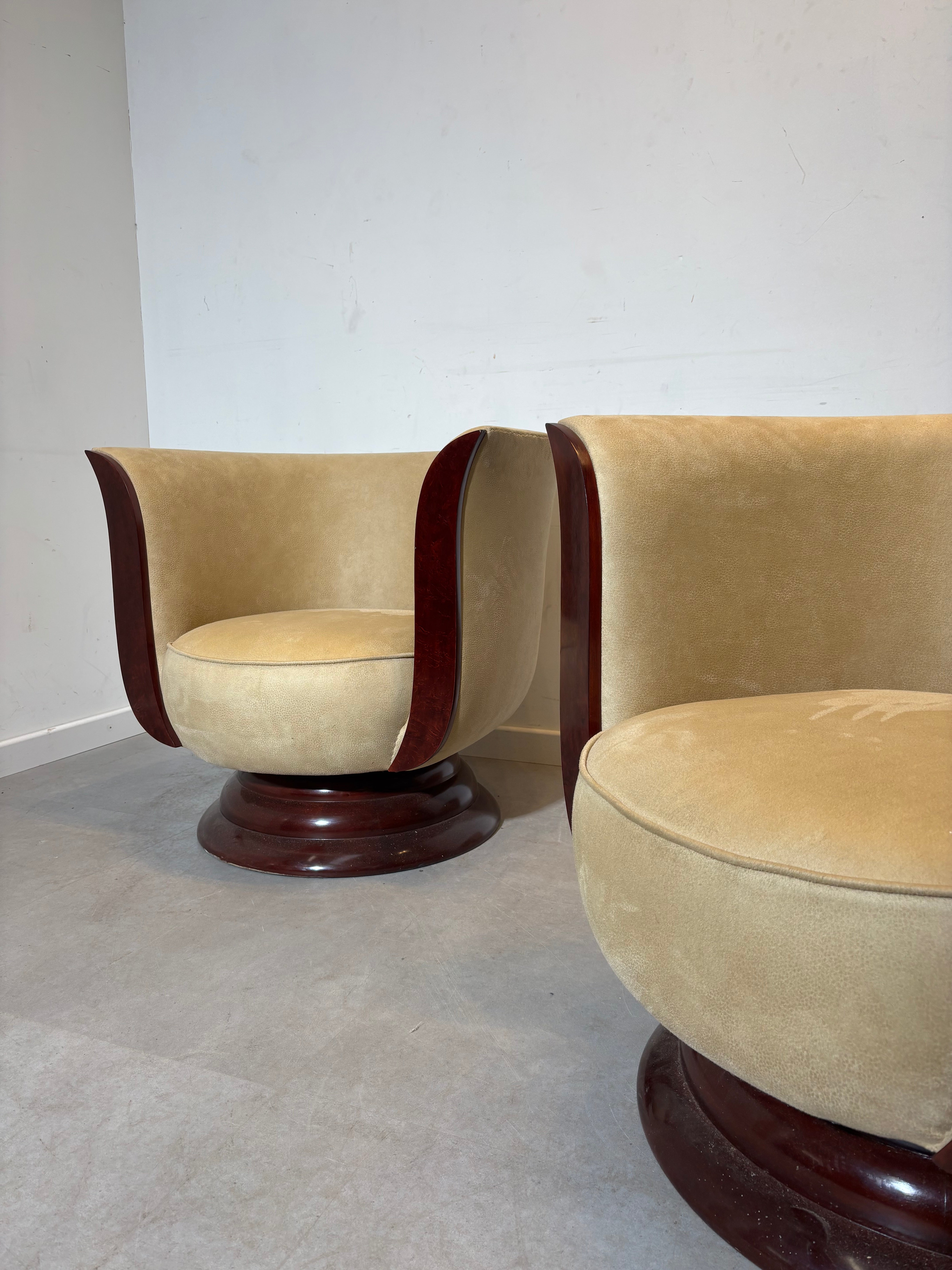 Art Deco Lounge Tulip Chair by Hotel Le Malandre